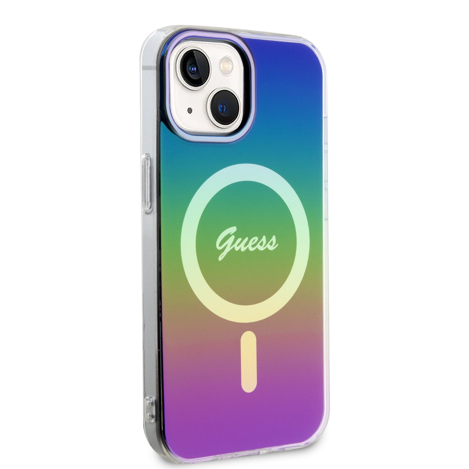 Guess Iridescent Magsafe Case Πολύχρωμη θήκη προστασίας από σκληρό πλαστικό – iPhone 15 (Rainbow Black – GUHMP15SHITSK)