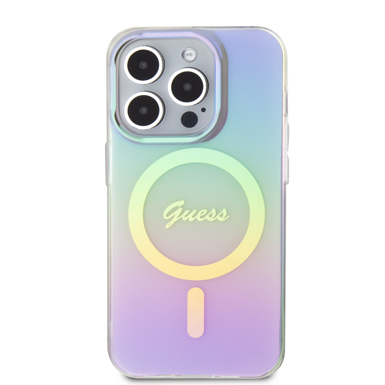Guess Iridescent Magsafe Case Πολύχρωμη θήκη προστασίας από σκληρό πλαστικό – iPhone 15 Pro Max (Rainbow Purple – GUHMP15XHITSU)