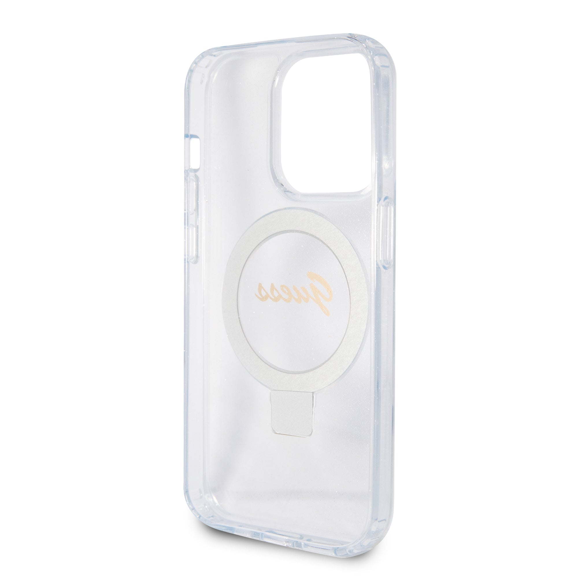 Guess MagSafe Ring Stand Glitter Hard Case Θήκη προστασίας από σιλικόνη – iPhone 15 Pro Max (Διάφανη – GUHMP15XHRSGSD)