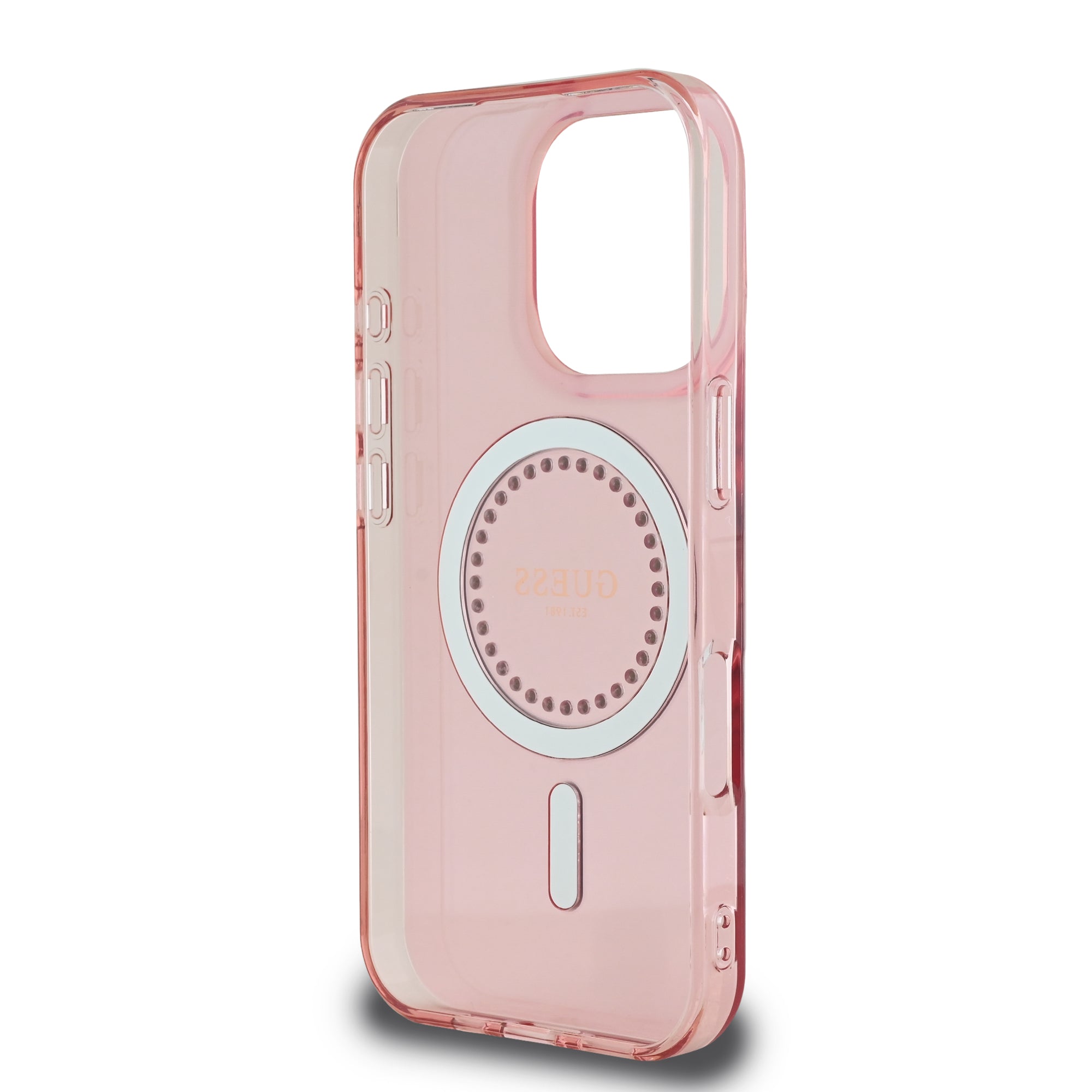 Guess Magsafe “Rhinestones” Hard Case Θήκη προστασίας από σκληρό πλαστικό – iPhone 16 Pro (Ροζ – GUHMP16LPFTDTEP)
