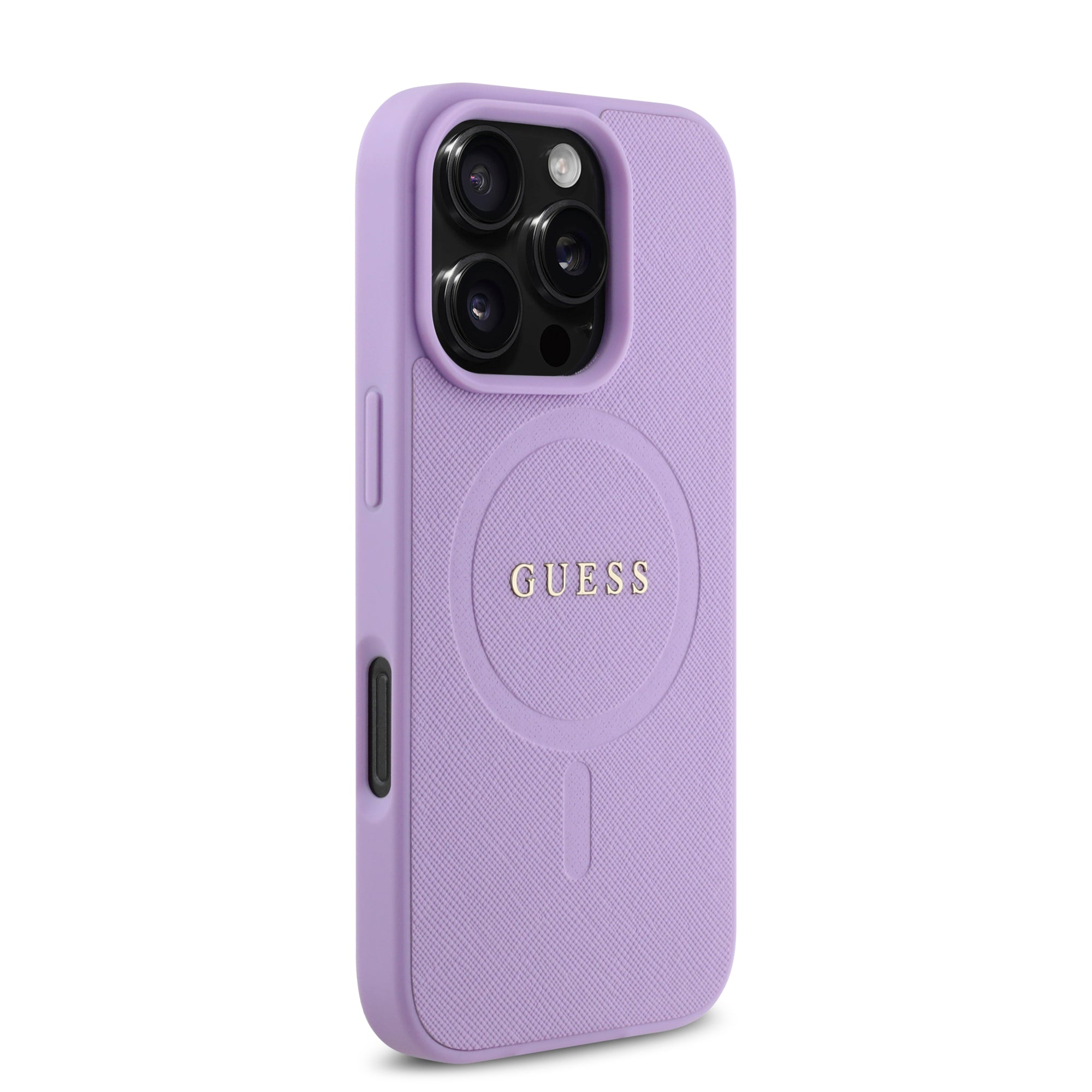 Guess Magsafe “Saffiano Collection" Hard Case Θήκη προστασίας από δερματίνη – iPhone 16 Pro Max (Μωβ – GUHMP16XPSAHMCU)