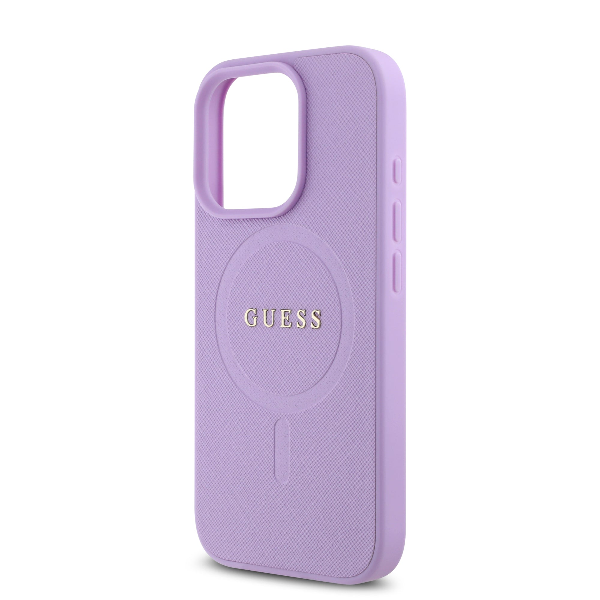 Guess Magsafe “Saffiano Collection" Hard Case Θήκη προστασίας από δερματίνη – iPhone 16 Pro Max (Μωβ – GUHMP16XPSAHMCU)