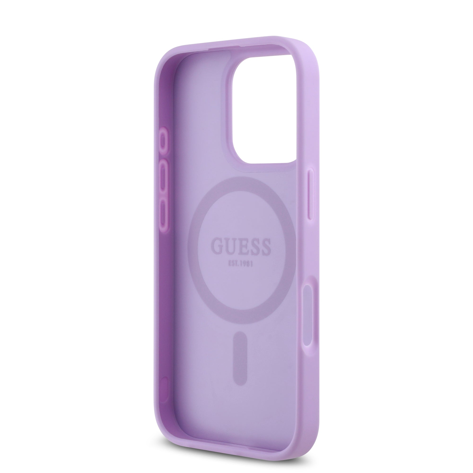 Guess Magsafe “Saffiano Collection" Hard Case Θήκη προστασίας από δερματίνη – iPhone 16 Pro Max (Μωβ – GUHMP16XPSAHMCU)