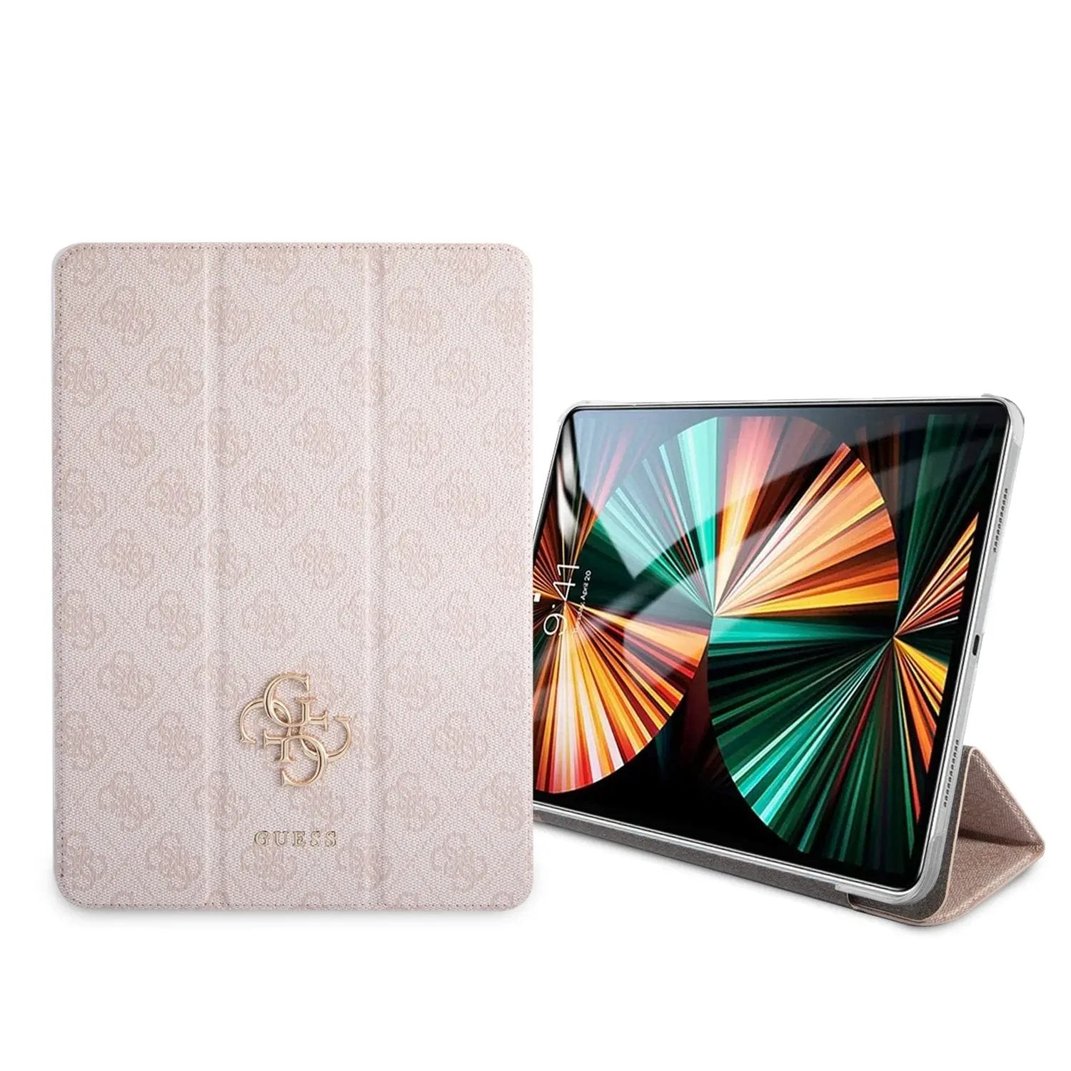 Guess 4G Logo Saffiano Collection Book Cover Θήκη κατάλληλη για Apple iPad Pro 2021 12,9" (Pink για GUIC12G4GFPI) – PhoneBazaar