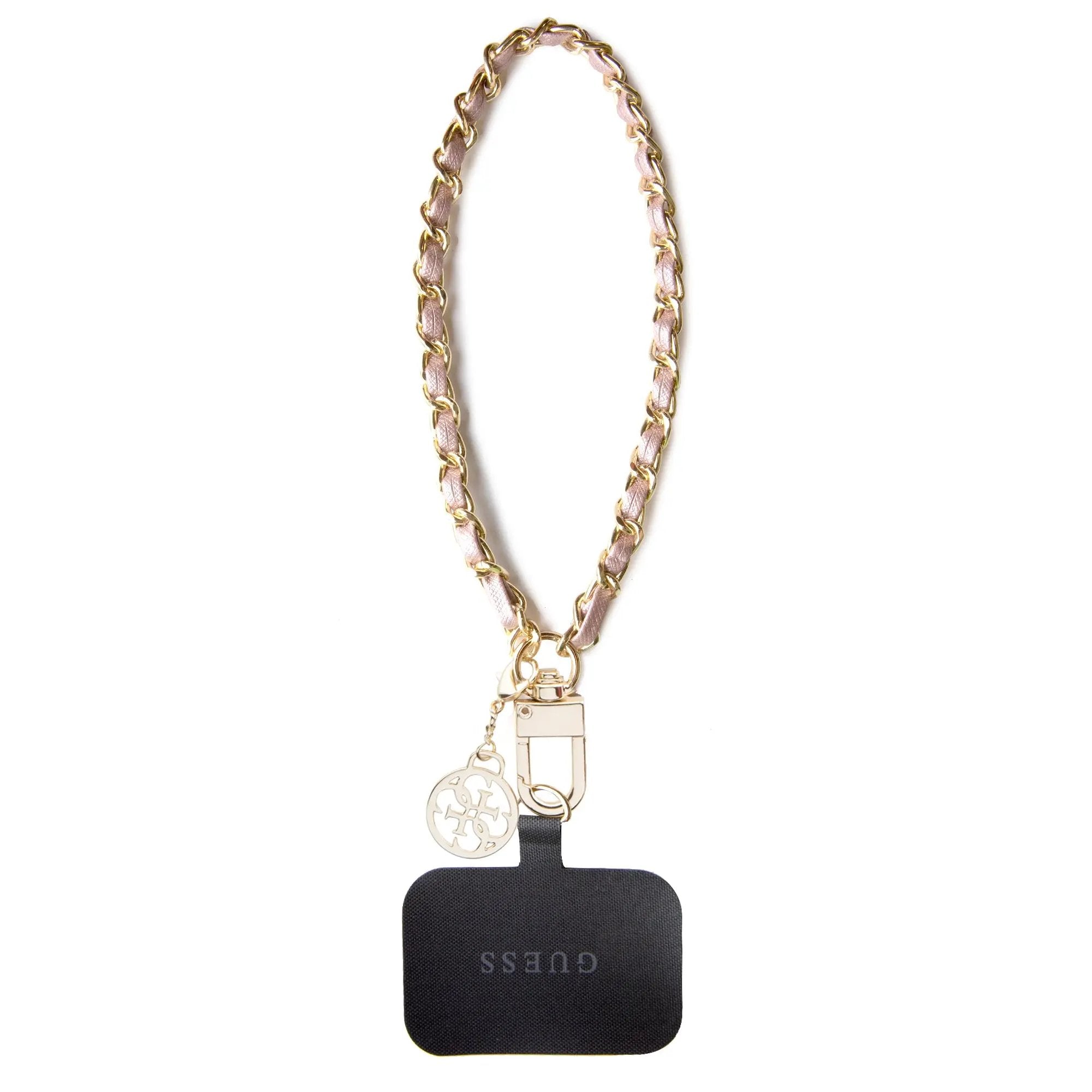 Guess "4g Logo" Hand Saffiano / Chain Strap Universal Αλυσιδα Κινητου Συμβατη Με Καθε Τυπο Θηκης (ροζ / Χρυσή – Guouchsamc4p) – PhoneBazaar