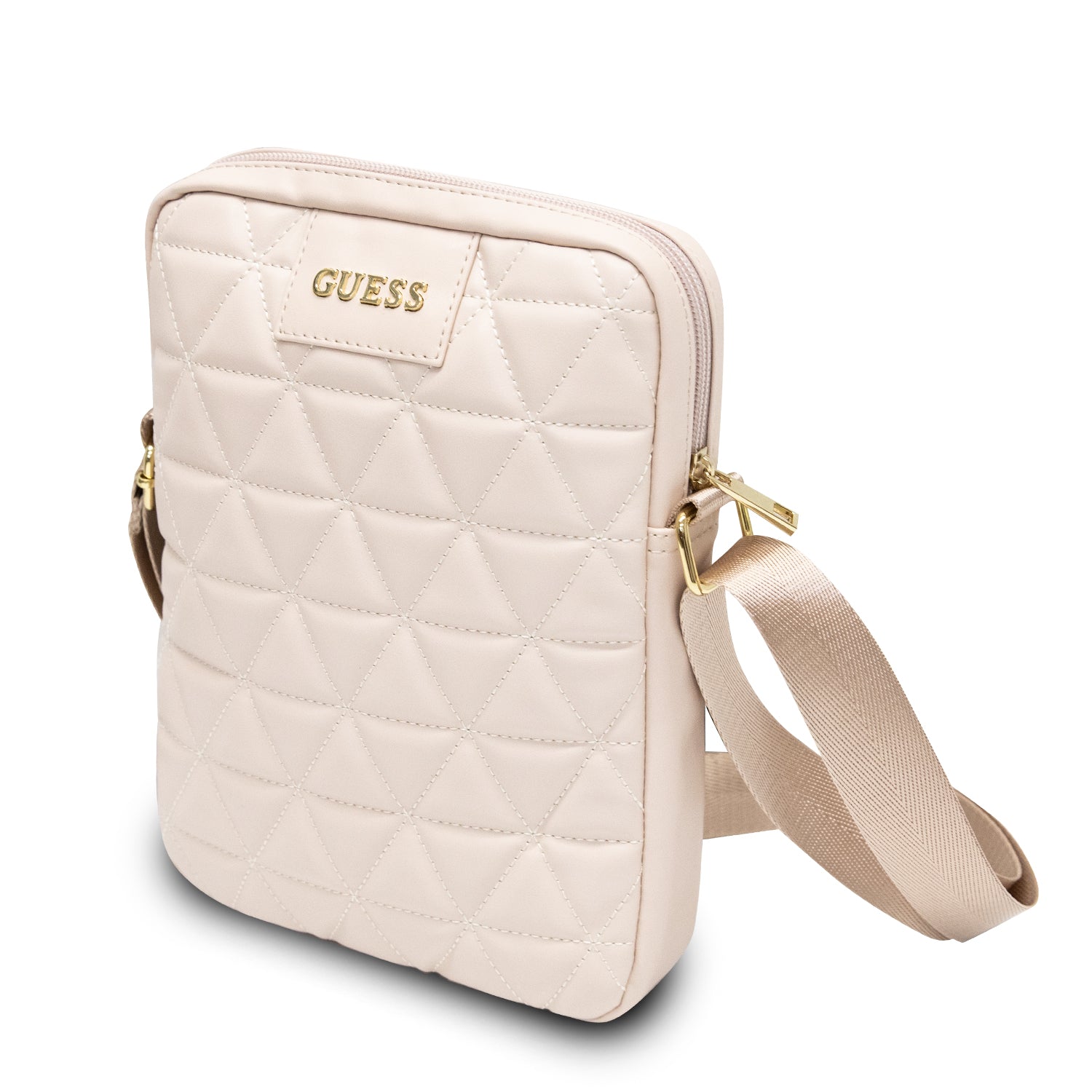 Guess Quilted Tablet Bag Τσαντάκι από δερματίνη κατάλληλο για tablet/smartphone εως 10" (Pink - GUTB10QLPK)