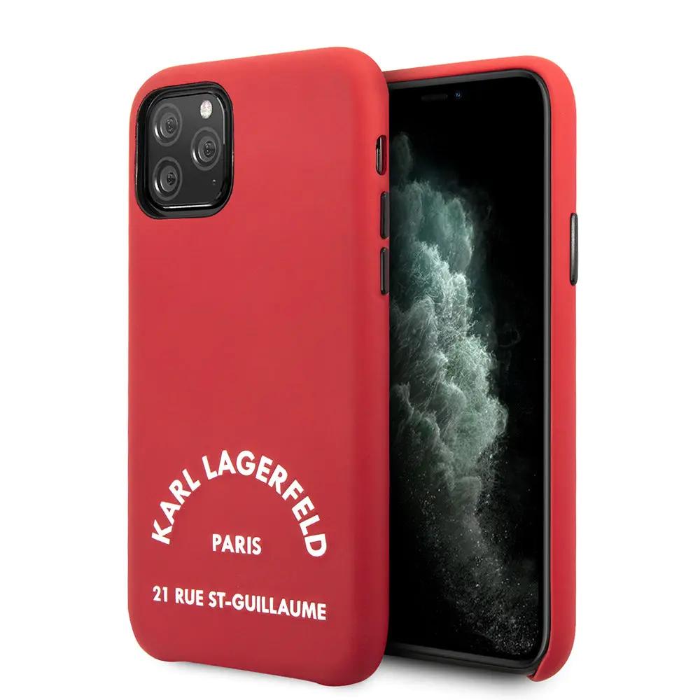 Karl Lagerfeld “St.Guillaume Logo Collection” Θήκη προστασίας από δερματίνη – iPhone 11 Pro (Red – KLHCN58NYRE) – PhoneBazaar