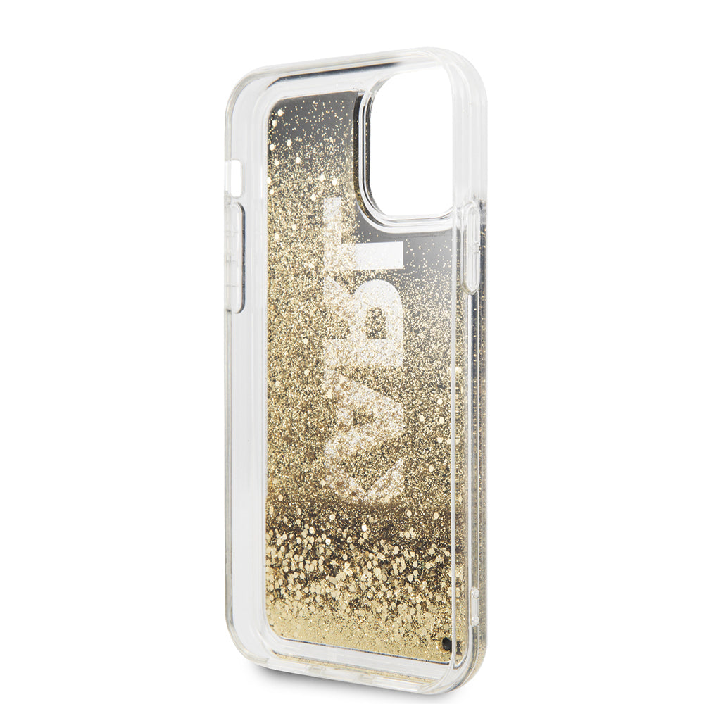 Karl Lagerfeld "Karl Logo Glitter Cover" Hard Case Θήκη προστασίας από σιλικόνη – iPhone 11 (Clear Glitter / Black / Gold)