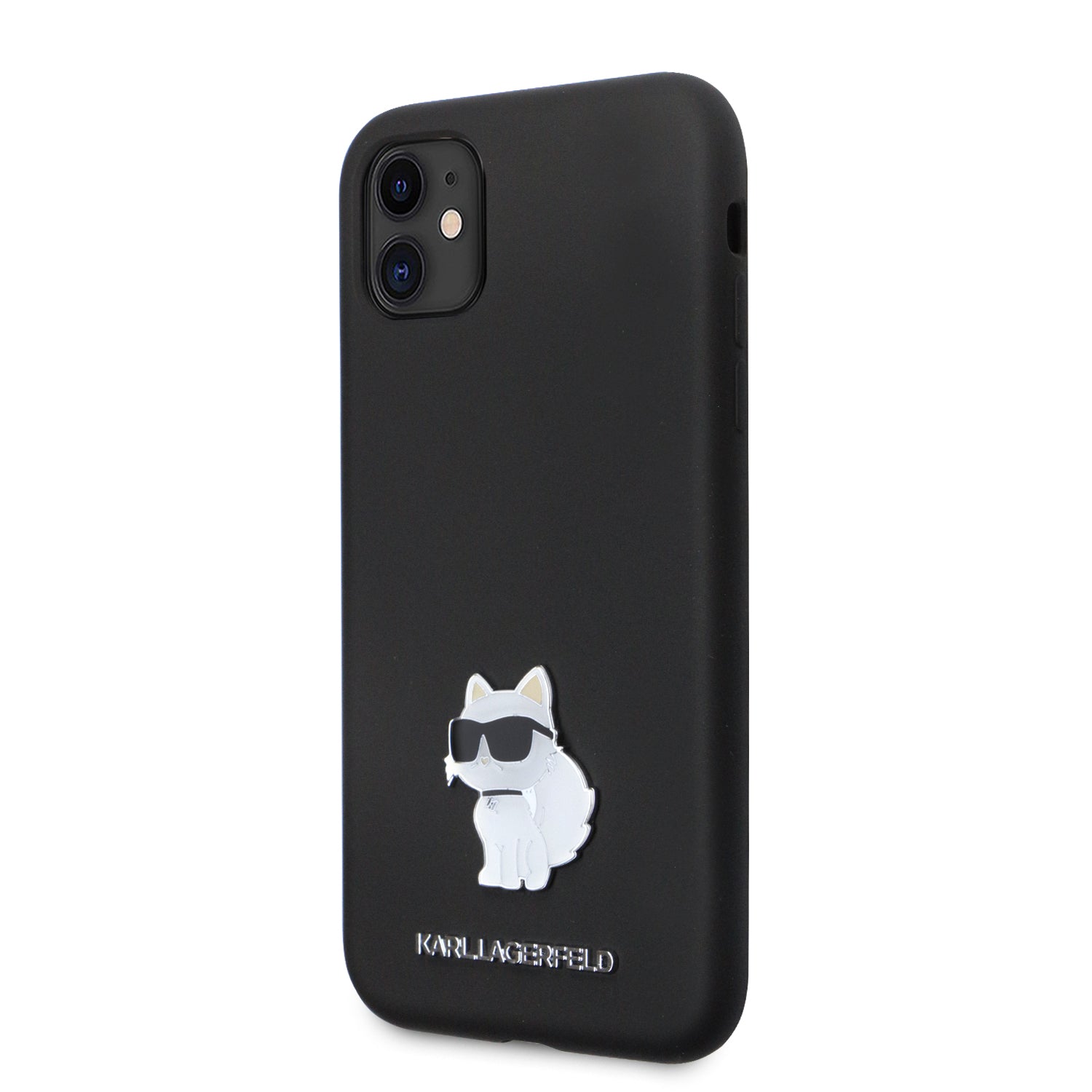 Karl Lagerfeld Choupette Metal Pin Hard Case Θήκη προστασίας από σιλικόνη – iPhone 11 (Black – KLHCN61SMHCNPK)