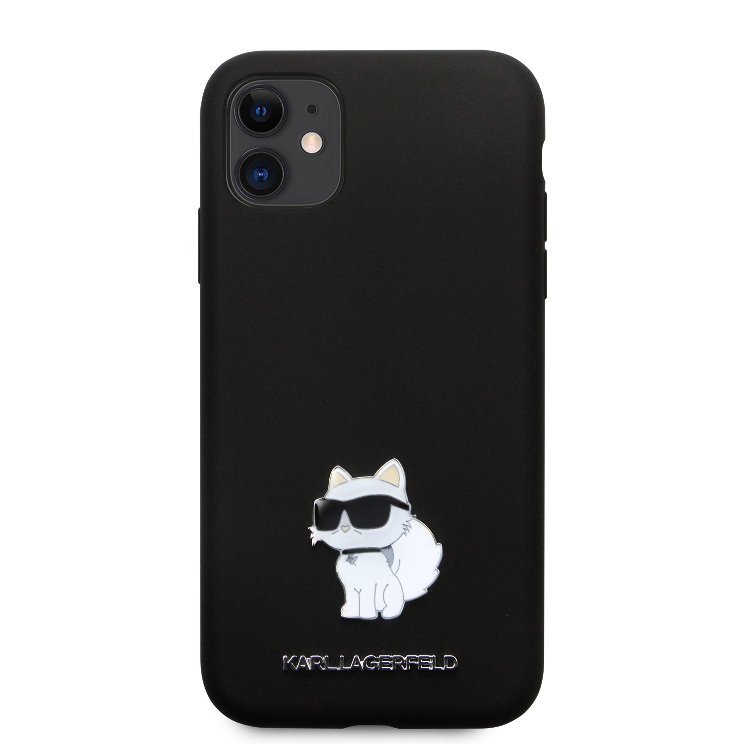 Karl Lagerfeld Choupette Metal Pin Hard Case Θήκη προστασίας από σιλικόνη – iPhone 11 (Black – KLHCN61SMHCNPK)