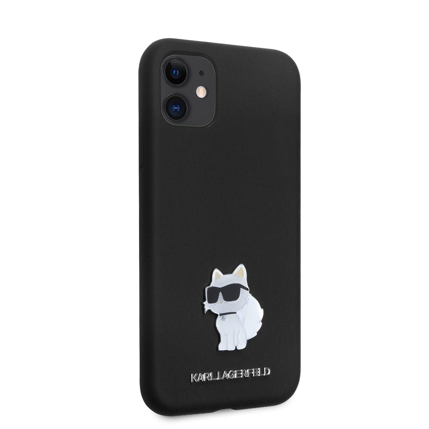 Karl Lagerfeld Choupette Metal Pin Hard Case Θήκη προστασίας από σιλικόνη – iPhone 11 (Black – KLHCN61SMHCNPK)