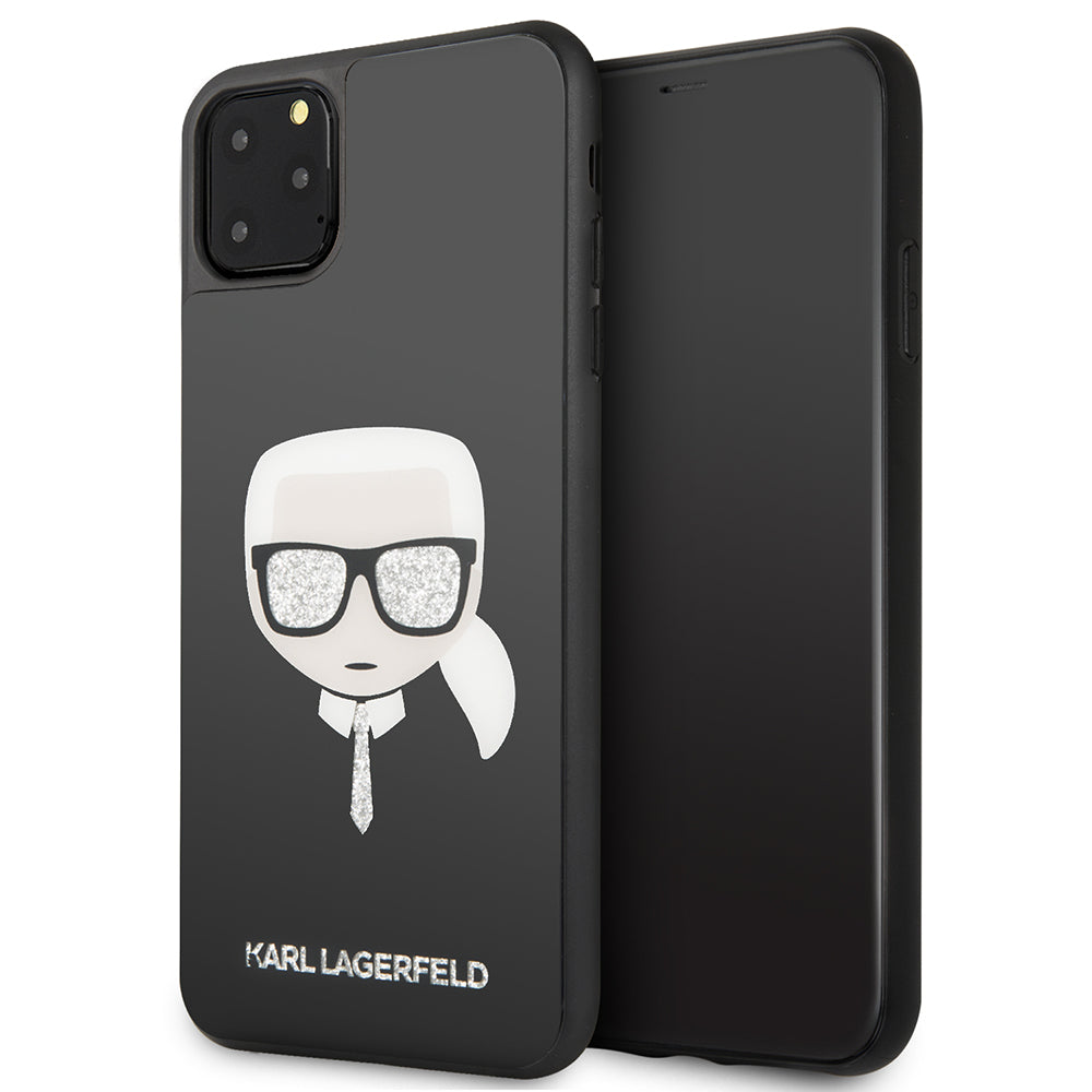 Karl Lagerfeld "Glitter Head" Double Layer Hard Case Θήκη Προστασίας – Iphone 11 Pro Max (Black – Klhcn65Dlhbk) – Θήκη για κινητό από το PhoneBazaar.gr