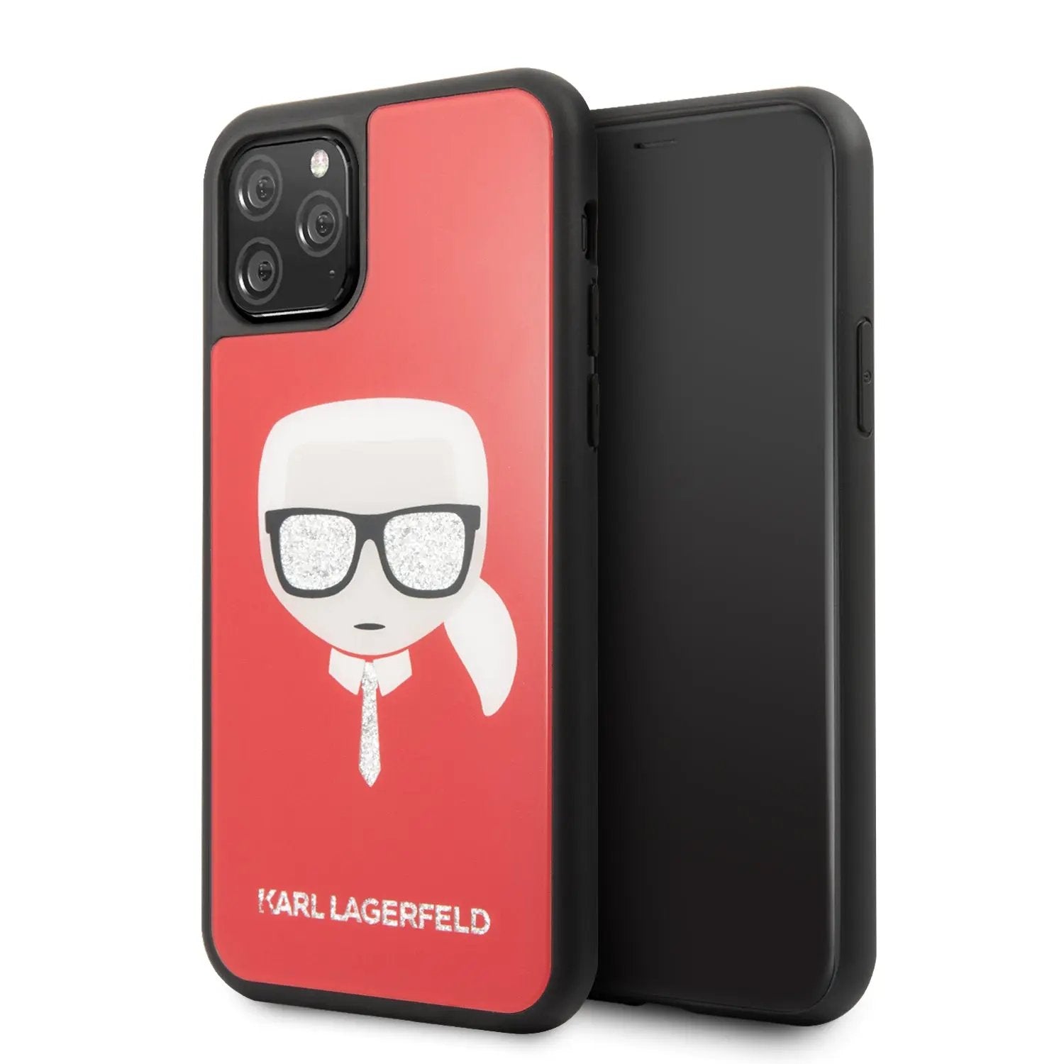 Karl Lagerfeld "Glitter Head" Double Layer Hard Case Θήκη προστασίας –  iPhone 11 Pro Max (Red – KLHCN65DLHRE) – PhoneBazaar