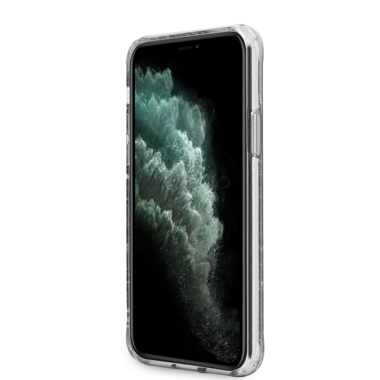 Karl Lagerfeld “St.Guillaume Logo Collection” Glitter Flakes Cover Θήκη προστασίας από σιλικόνη – iPhone 11 Pro Max (KLHCN65TRFGSL)