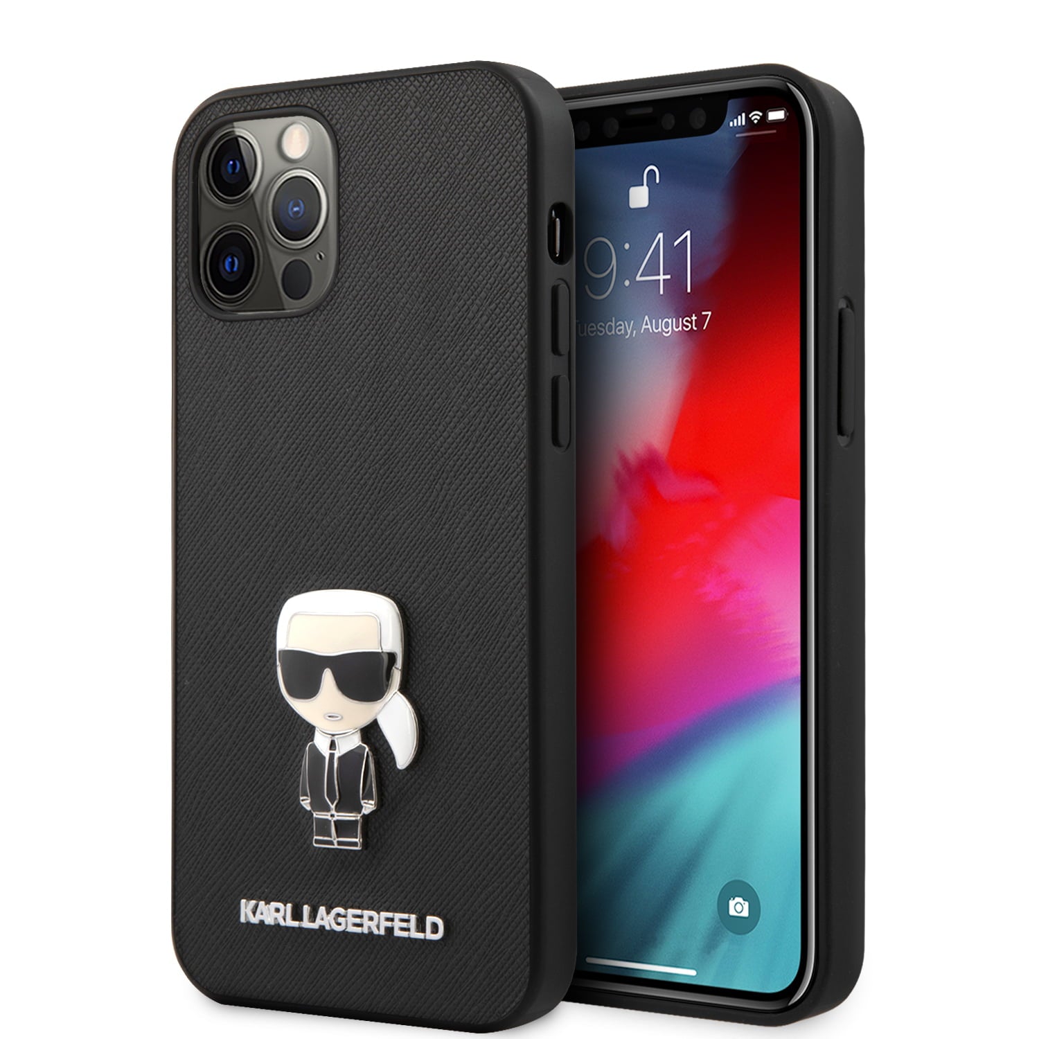 Karl Lagerfeld Ikonik Saffiano Hard Case Θήκη Προστασίας Απο Δερματινη – Iphone 12 Pro Max (μαυρο – Klhcp12likmsbk) – PhoneBazaar
