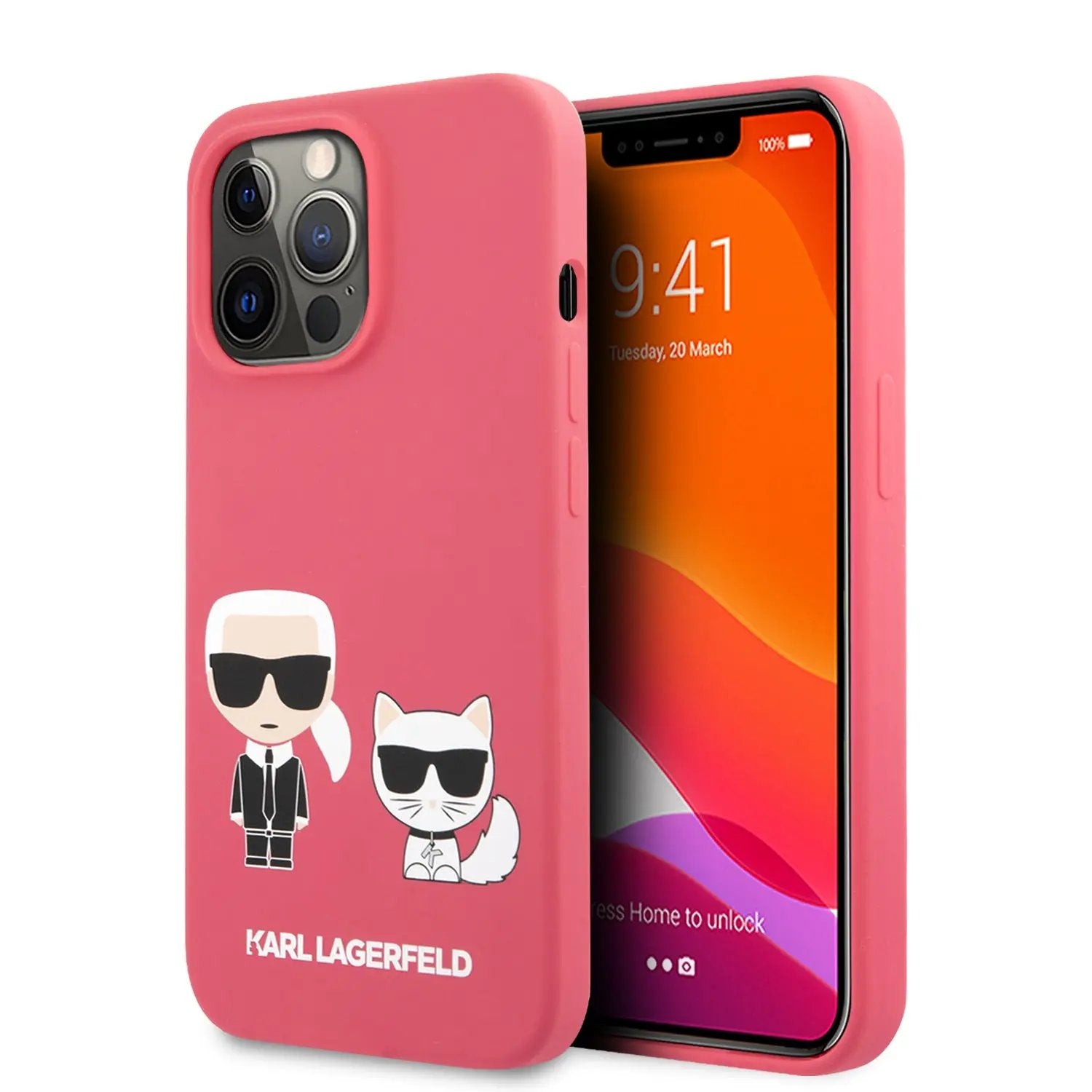 Karl Lagerfeld Silicone Case Karl+choupette Θήκη Προστασίας Απο Σιλικόνη – Iphone 13 Pro (fuchsia) – PhoneBazaar