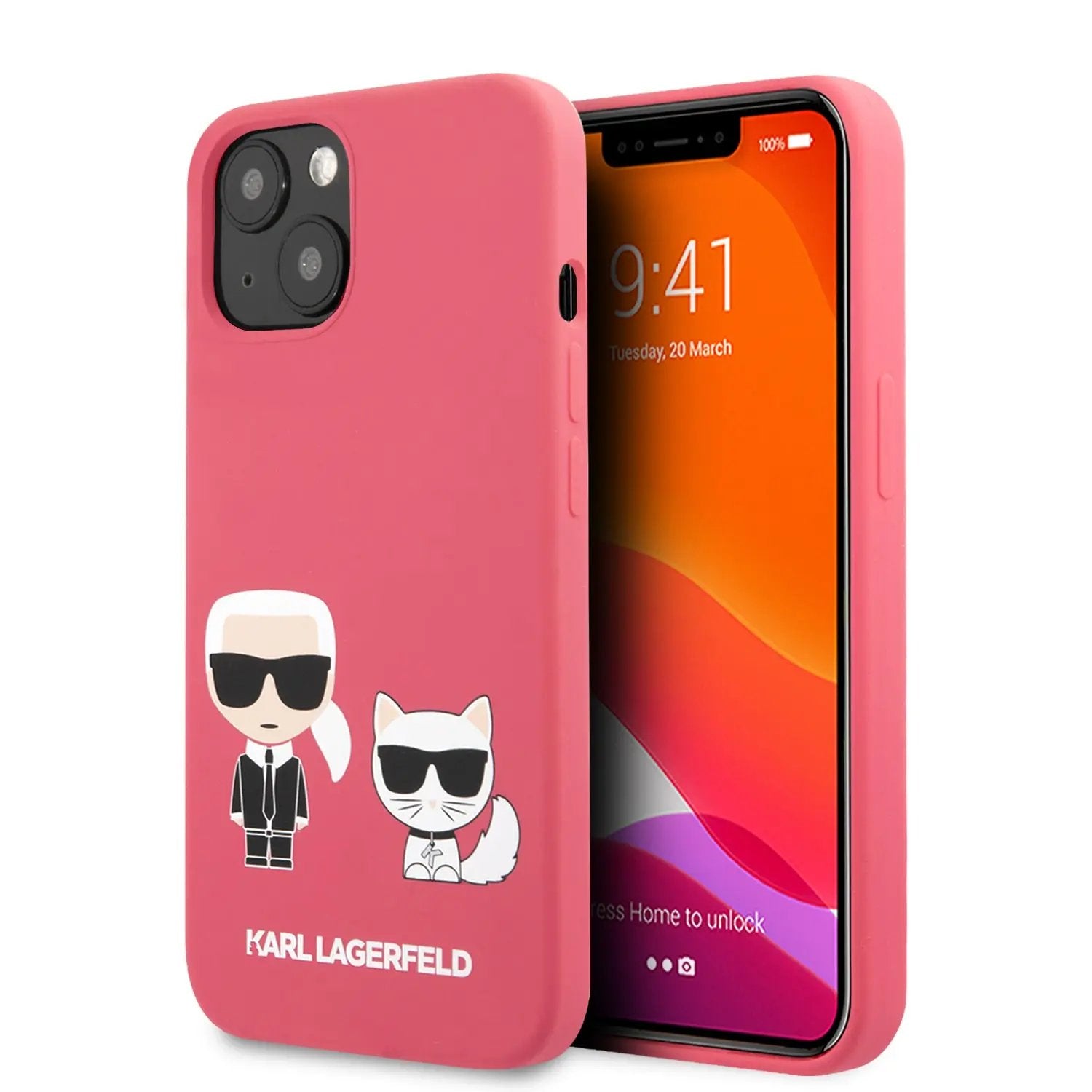 Karl Lagerfeld Silicone Case Karl+choupette Θήκη Προστασίας Απο Σιλικόνη – Iphone 13 (fuchsia) – PhoneBazaar