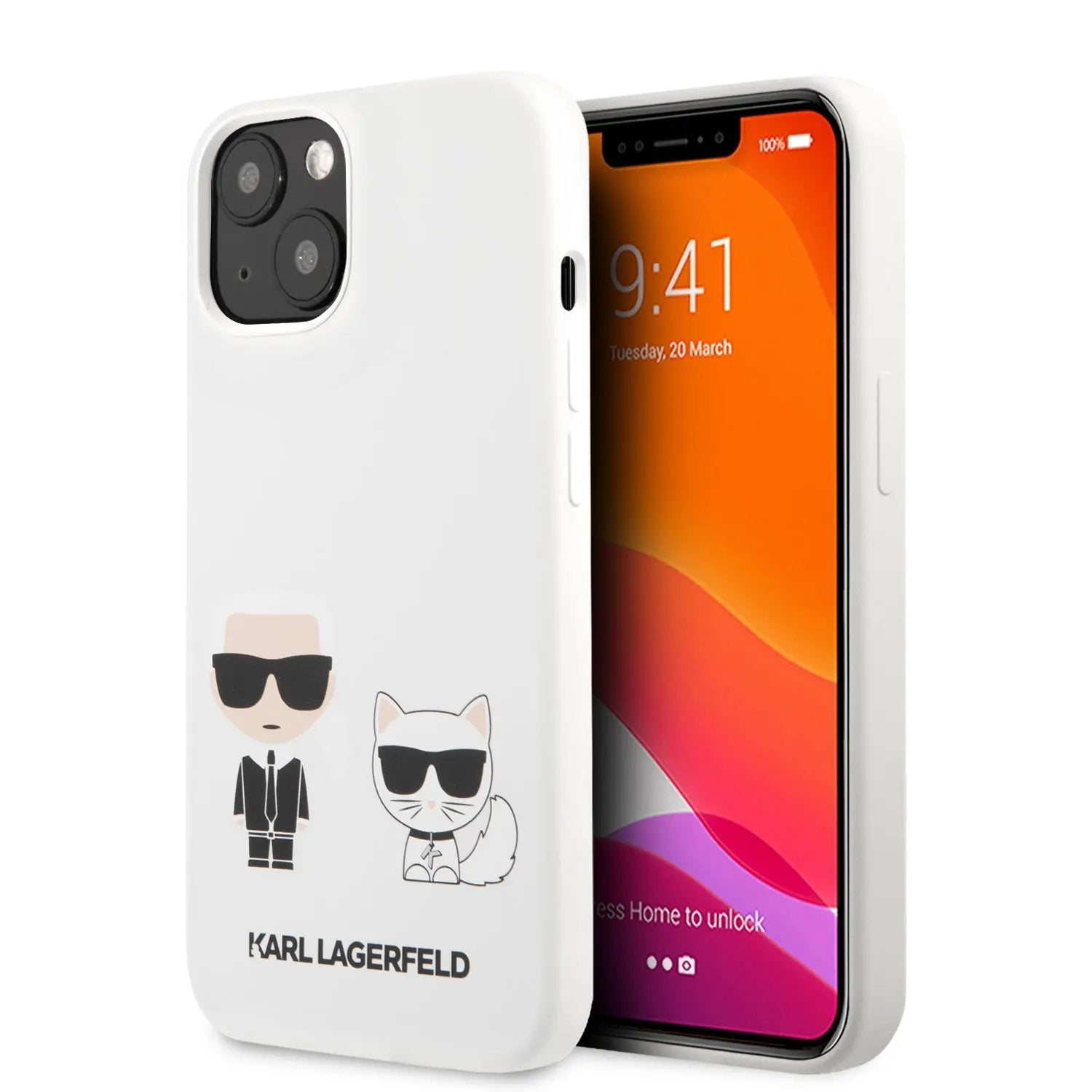 Karl Lagerfeld Silicone Case Karl+choupette Θήκη Προστασίας Απο Σιλικόνη – Iphone 13 (white) – PhoneBazaar
