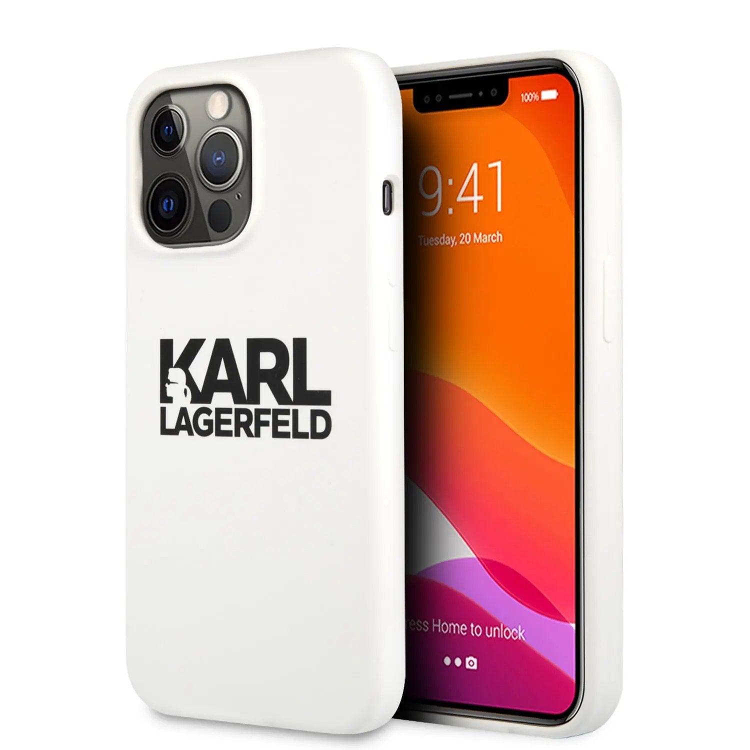 Karl Lagerfeld Hard Case Stack Logo Back Θήκη προστασίας – iPhone 13 Pro Max (White) – PhoneBazaar