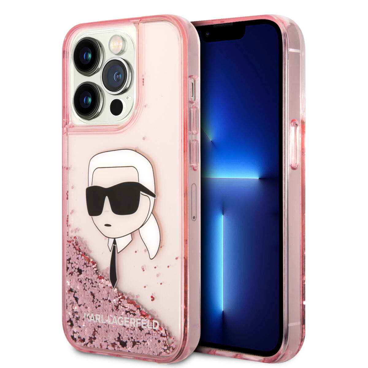 Karl Lagerfeld Ikonik Case Karl'S Head Θήκη Προστασίας Από Σκληρό Πλαστικό – Iphone 14 Pro (Clear Pink/Glitter) – Θήκη για κινητό από το PhoneBazaar.gr