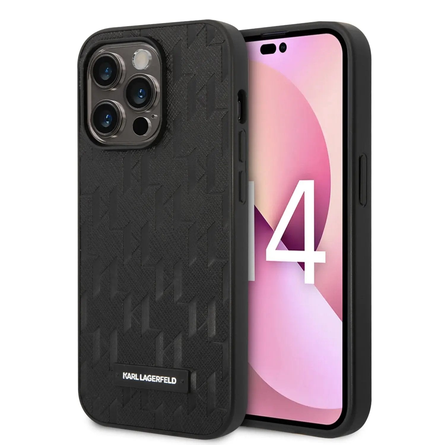 Karl Lagerfeld Monogram Stripe Back Cover Pu Leather Case Θήκη Προστασίας Απο Δερματινη – Iphone 14 Pro (μαυρο για Klhcp14lsaklhpk) – PhoneBazaar