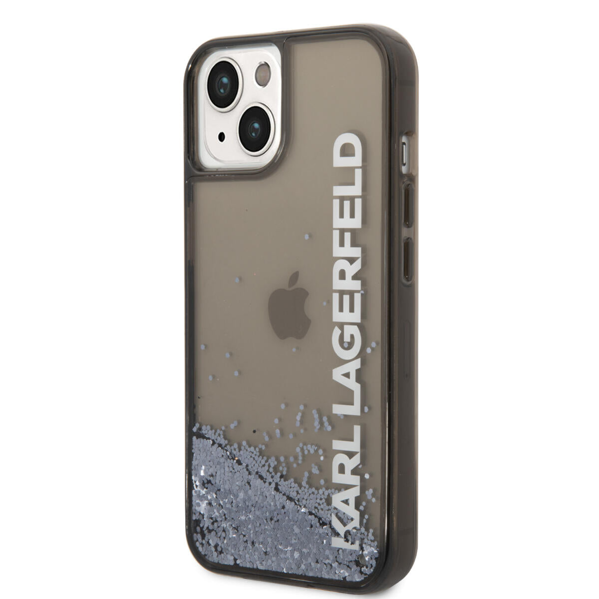 Karl Lagerfeld Liquid Glitter Translucent Case Elongated Logo Θήκη προστασίας – iPhone 14 Plus (Clear Black/Glitter)