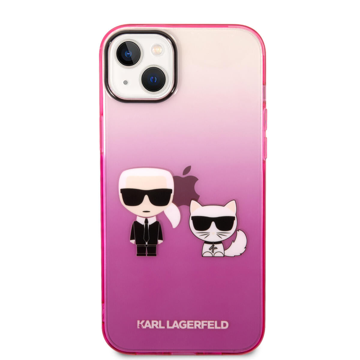 Karl Lagerfeld “Karl & Choupette” Back Cover Case Διάφανη Θήκη προστασίας από Liquid Silicone – iPhone 14 Plus (Pink)