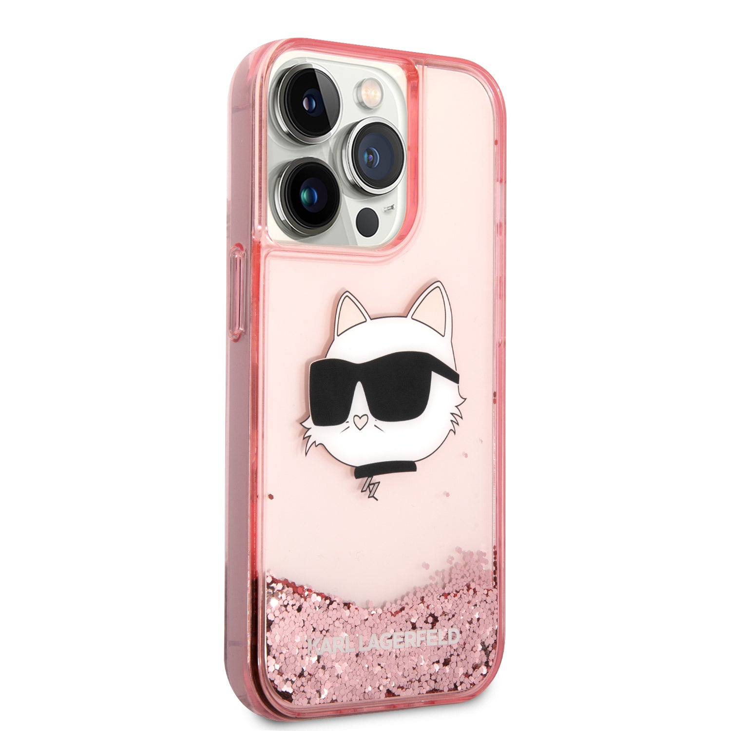 Karl Lagerfeld Choupette's Head NFT Liquid Glitter Case Θήκη προστασίας από σιλικόνη – iPhone 14 Pro Max (Ροζ – KLHCP14XLNCHCP)