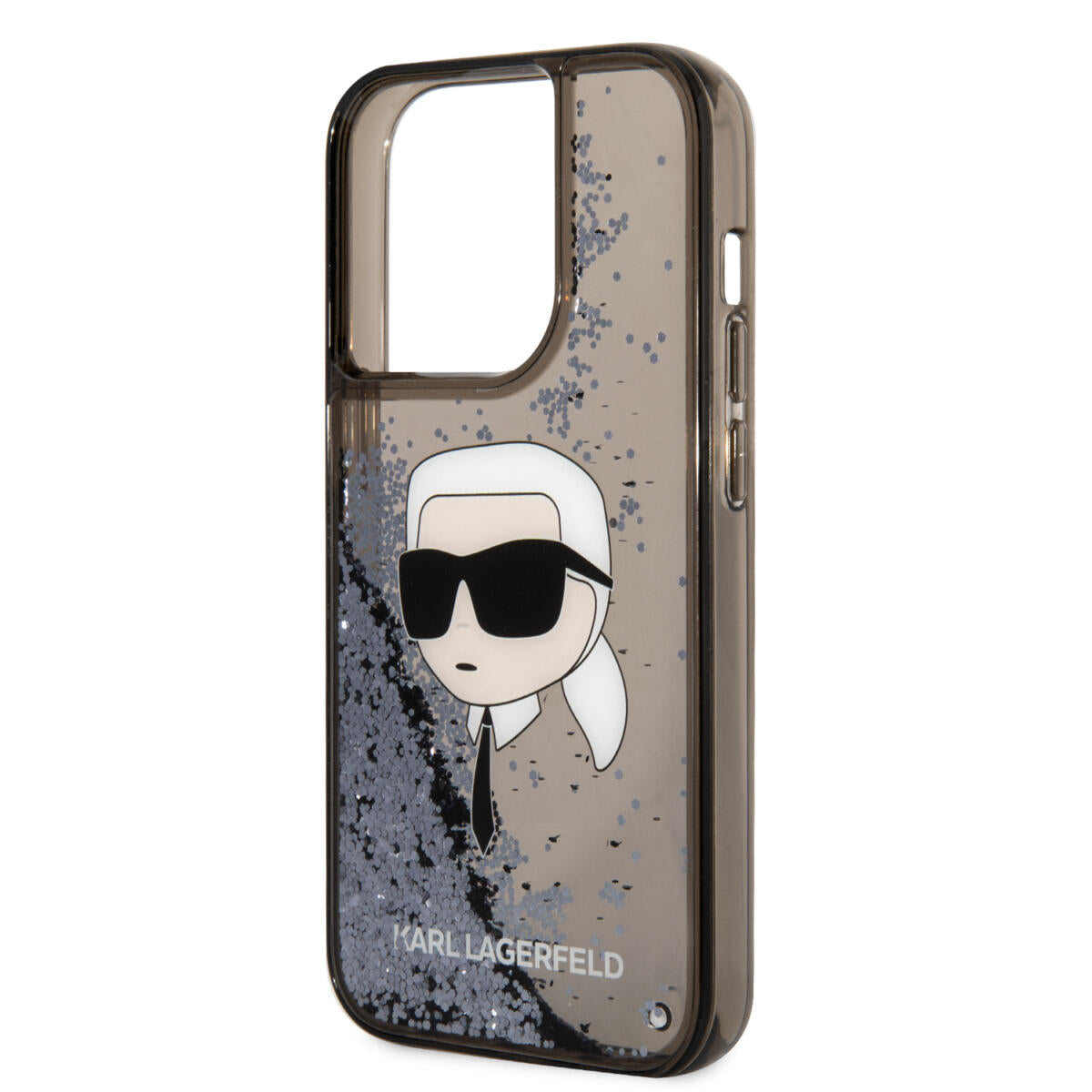 Karl Lagerfeld Ikonik Case Karl's Head Θήκη προστασίας από σκληρό πλαστικό – iPhone 14 Pro Max (Clear Black/Glitter)