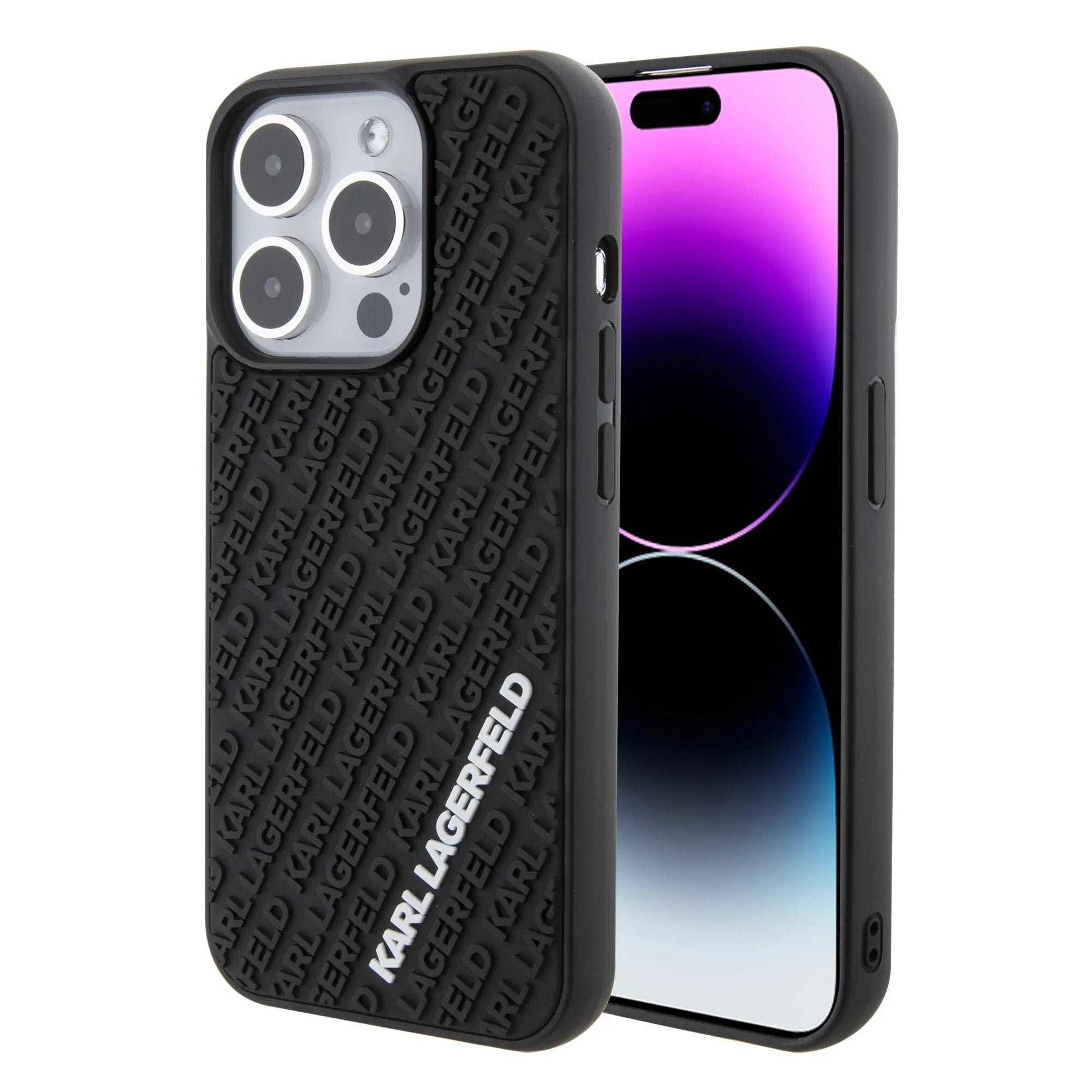 Karl Lagerfeld “Karl 3D Logo Cover” Hard Case Θήκη προστασίας από σιλικόνη – iPhone 15 Pro (Black – KLHCP15L3DMKRLK) – PhoneBazaar