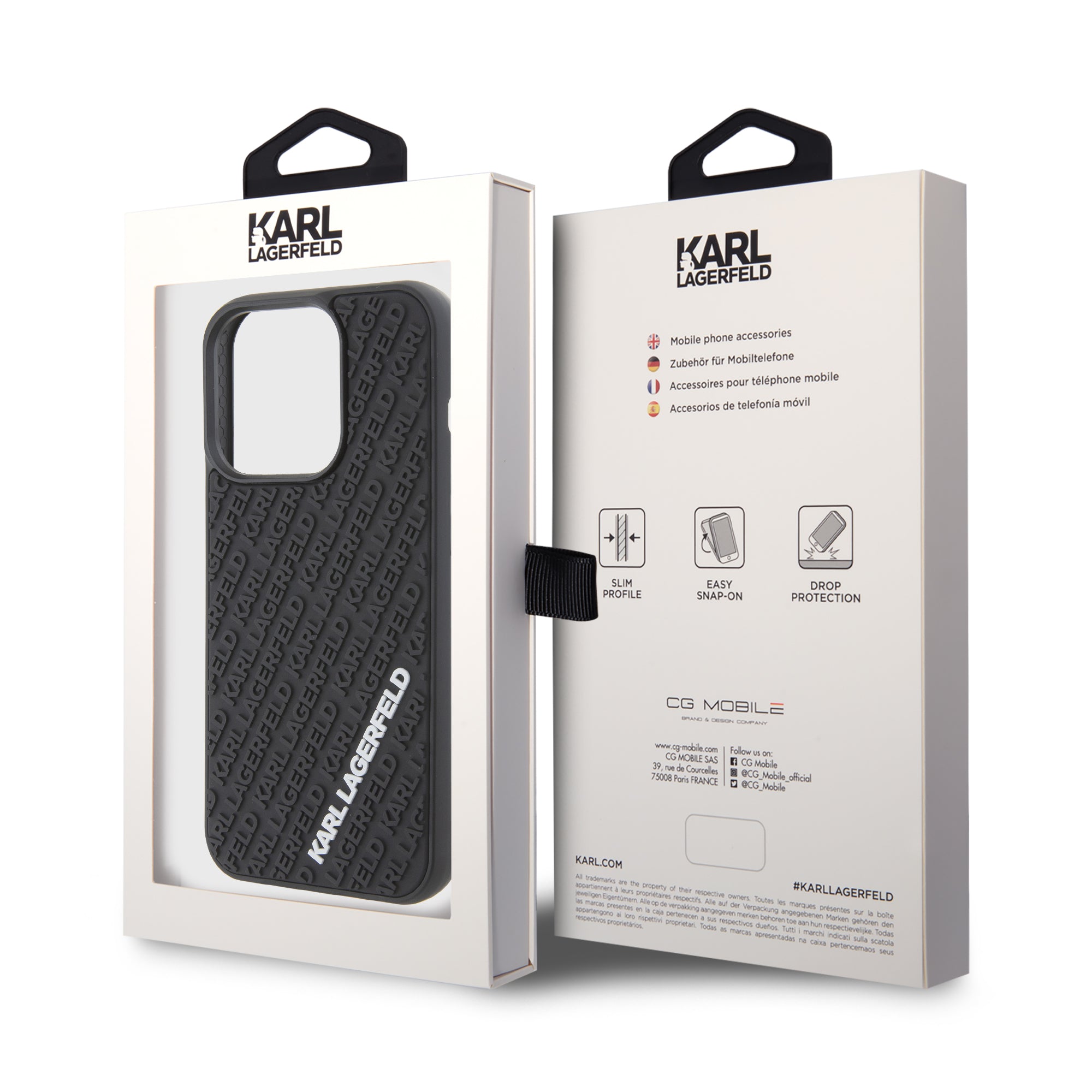 Karl Lagerfeld “Karl 3D Logo Cover” Hard Case Θήκη προστασίας από σιλικόνη – iPhone 15 Pro (Black – KLHCP15L3DMKRLK)
