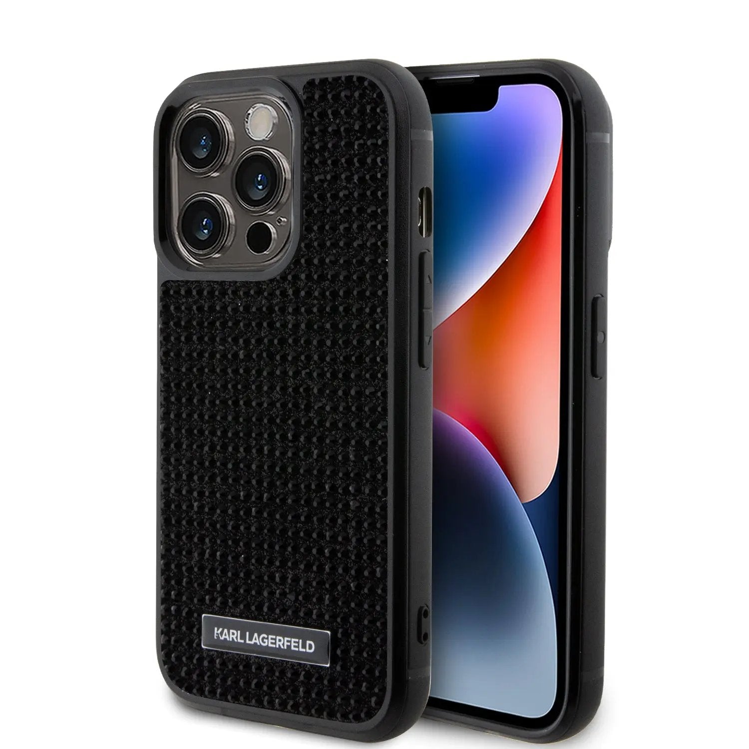 Karl Lagerfeld “rhinestones Metal Plate Logo Collection” Θήκη Προστασίας Για Iphone 15 Pro (μαυρο – Klhcp15lhdsplk) – PhoneBazaar