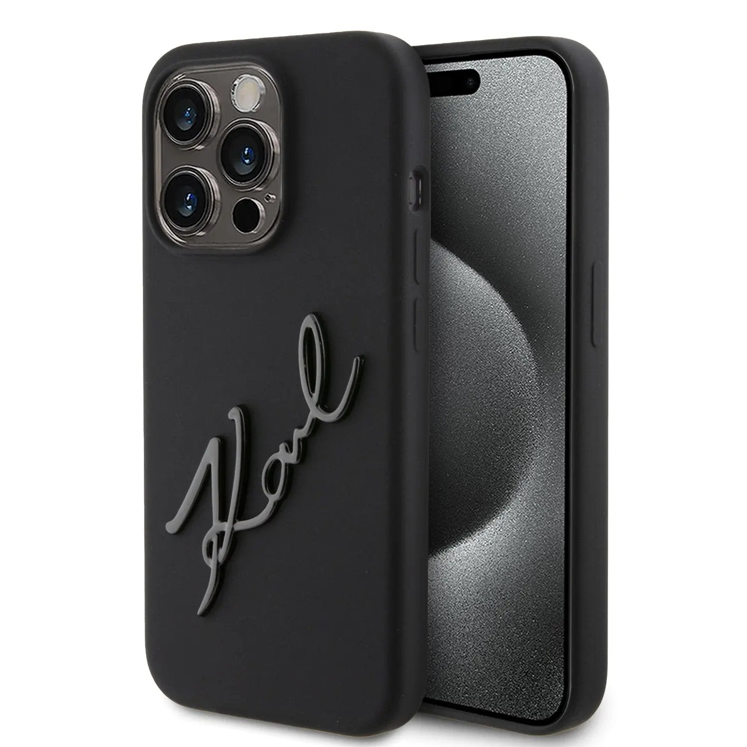 Karl Lagerfeld "karl Script Logo" Hard Case Θήκη Προστασίας Απο Σιλικόνη – Iphone 15 Pro Max (black – Klhcp15xsksbmck) – PhoneBazaar