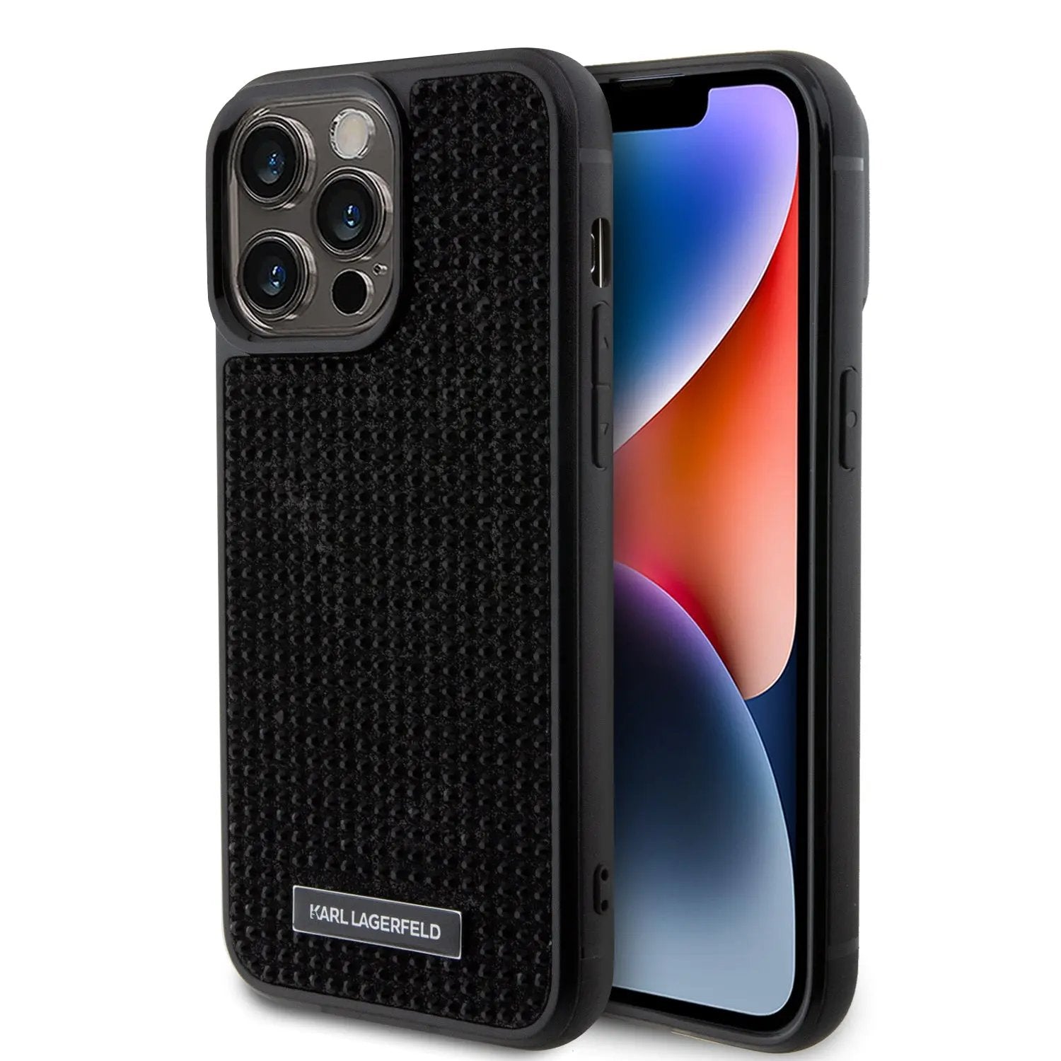 Karl Lagerfeld “rhinestones Metal Plate Logo Collection” Θήκη Προστασίας Για Iphone 15 Pro Max (μαυρο – Klhcp15xhdsplk) – PhoneBazaar