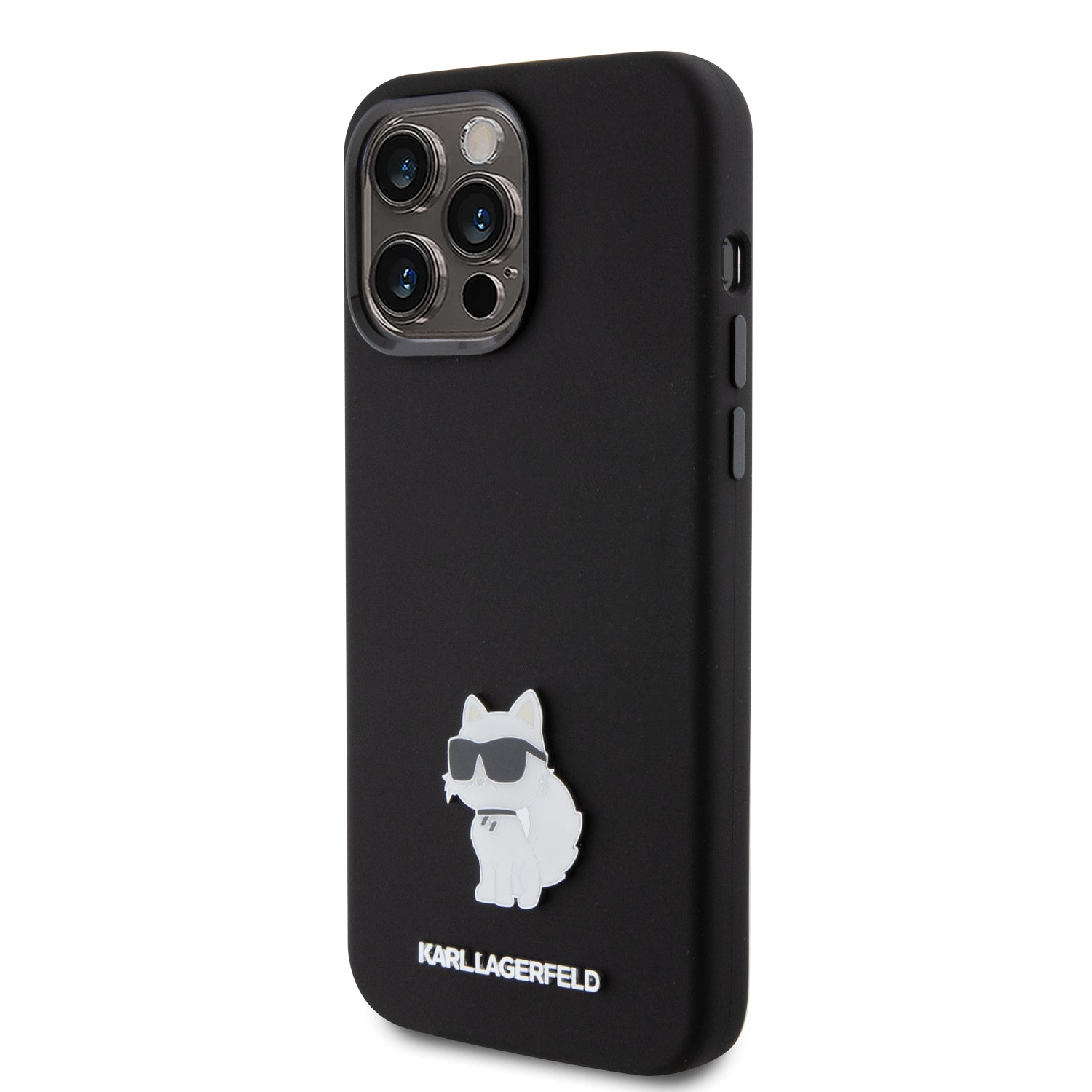 Karl Lagerfeld Choupette Metal Pin Hard Case Θήκη προστασίας από σιλικόνη – iPhone 15 Pro Max (Black – KLHCP15XSMHCNPK)