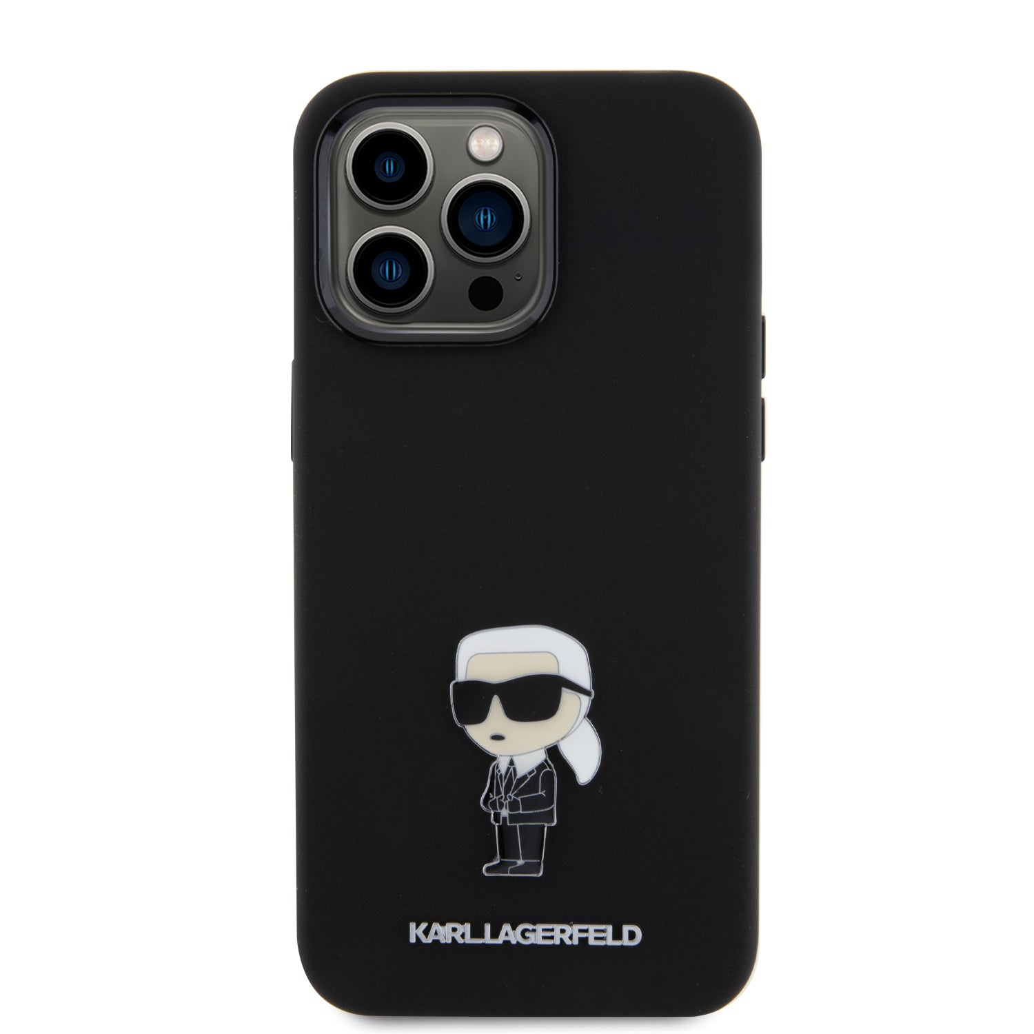 Karl Lagerfeld Ikonik Metal Pin Hard Case Θήκη προστασίας από σιλικόνη – iPhone 15 Pro Max (Black – KLHCP15XSMHKNPK)