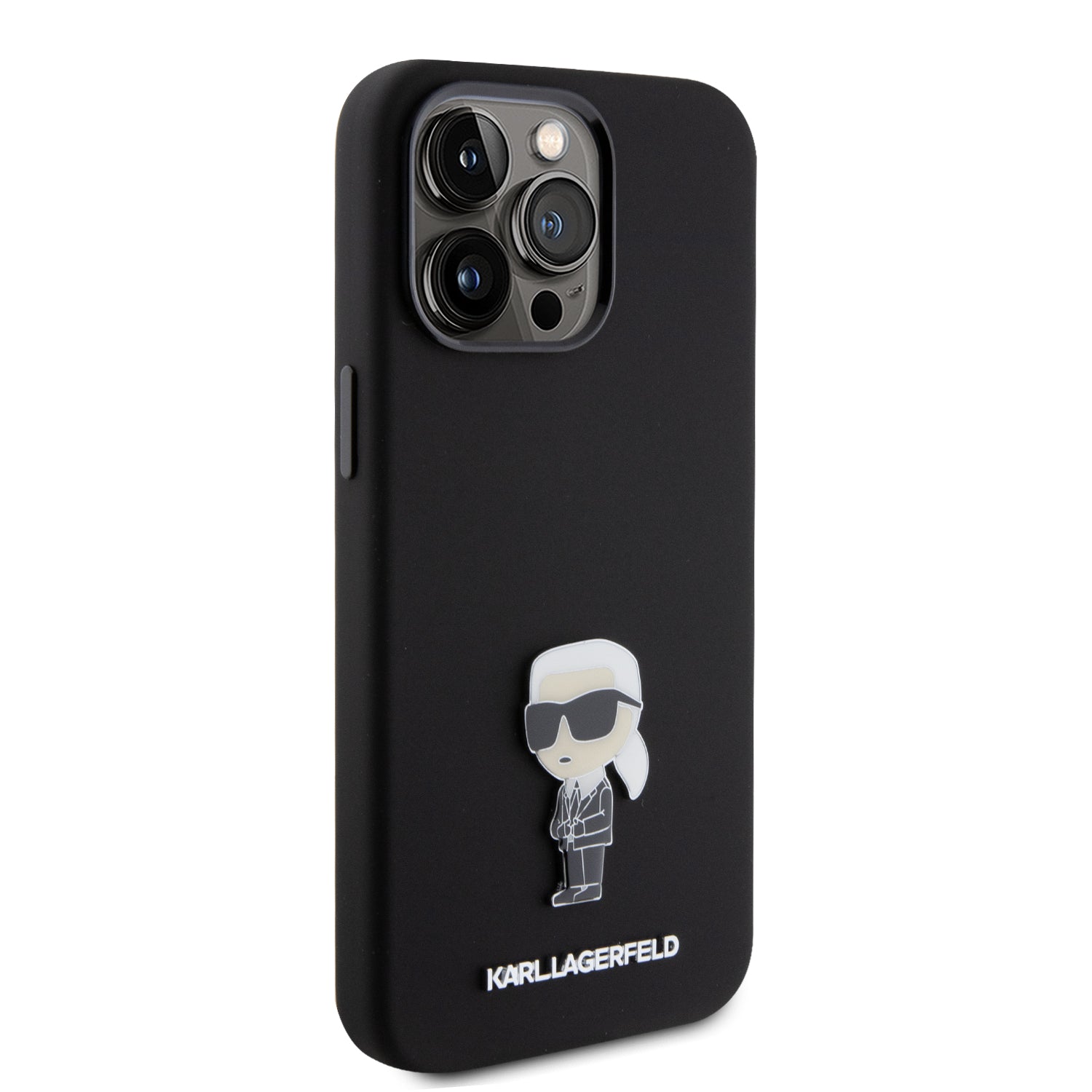 Karl Lagerfeld Ikonik Metal Pin Hard Case Θήκη προστασίας από σιλικόνη – iPhone 15 Pro Max (Black – KLHCP15XSMHKNPK)
