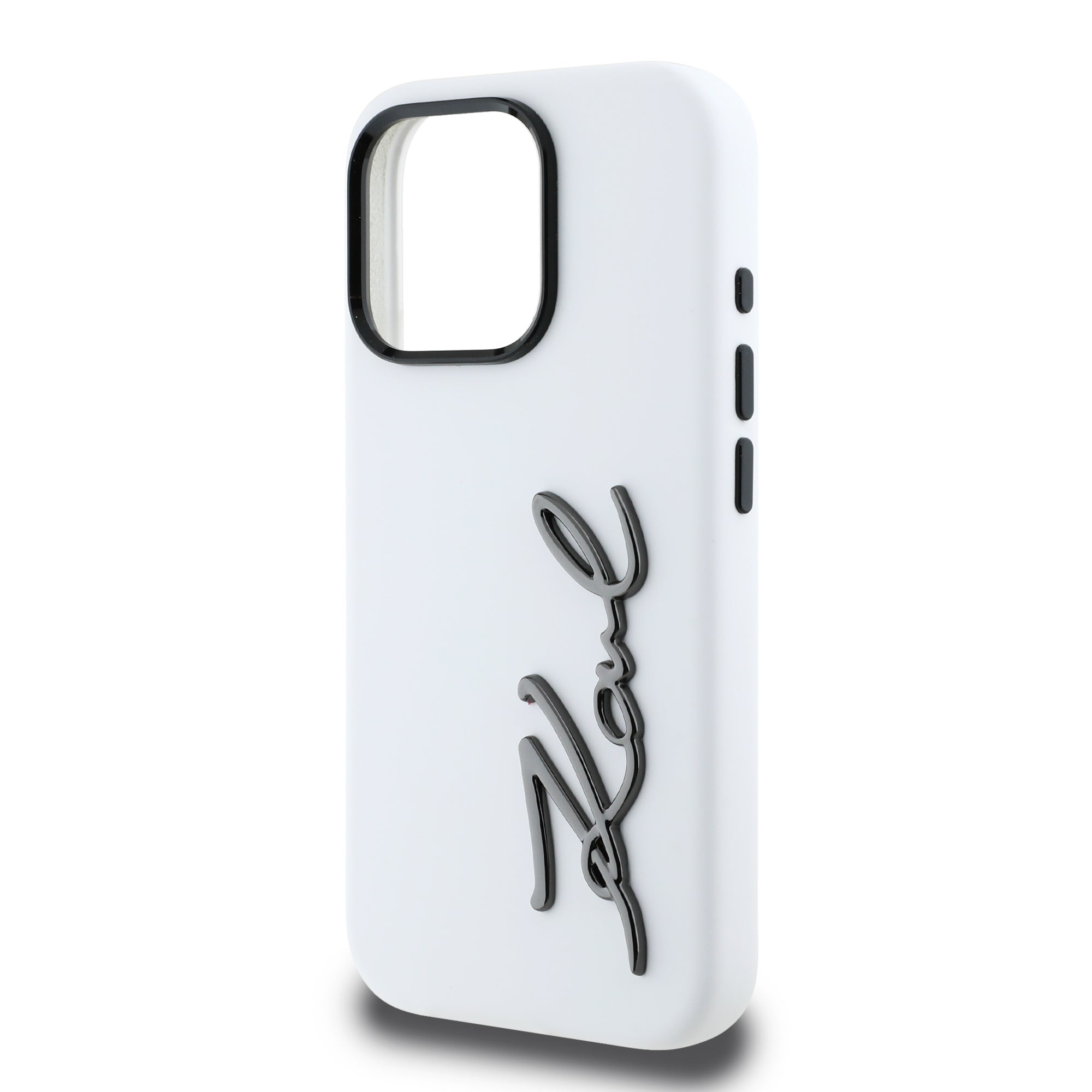 Karl Lagerfeld “Signature Metal Logo Collection” Hard Case Θήκη προστασίας από σιλικόνη – iPhone 16 Pro (Λευκό – KLHCP16LSCMSMVH)