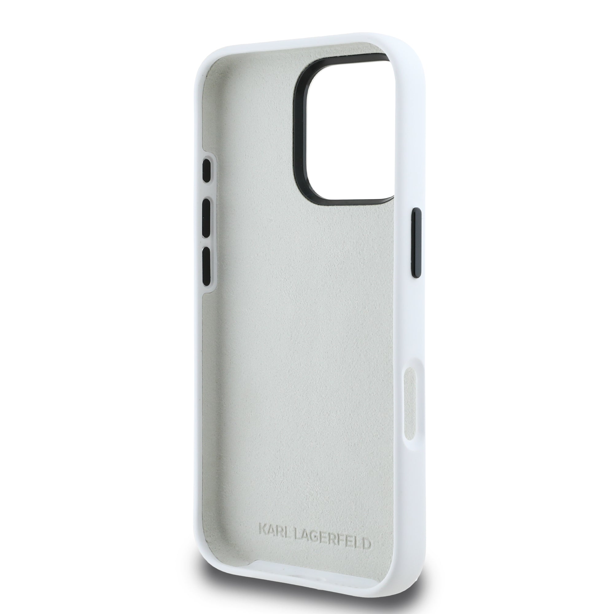Karl Lagerfeld “Signature Metal Logo Collection” Hard Case Θήκη προστασίας από σιλικόνη – iPhone 16 Pro (Λευκό – KLHCP16LSCMSMVH)