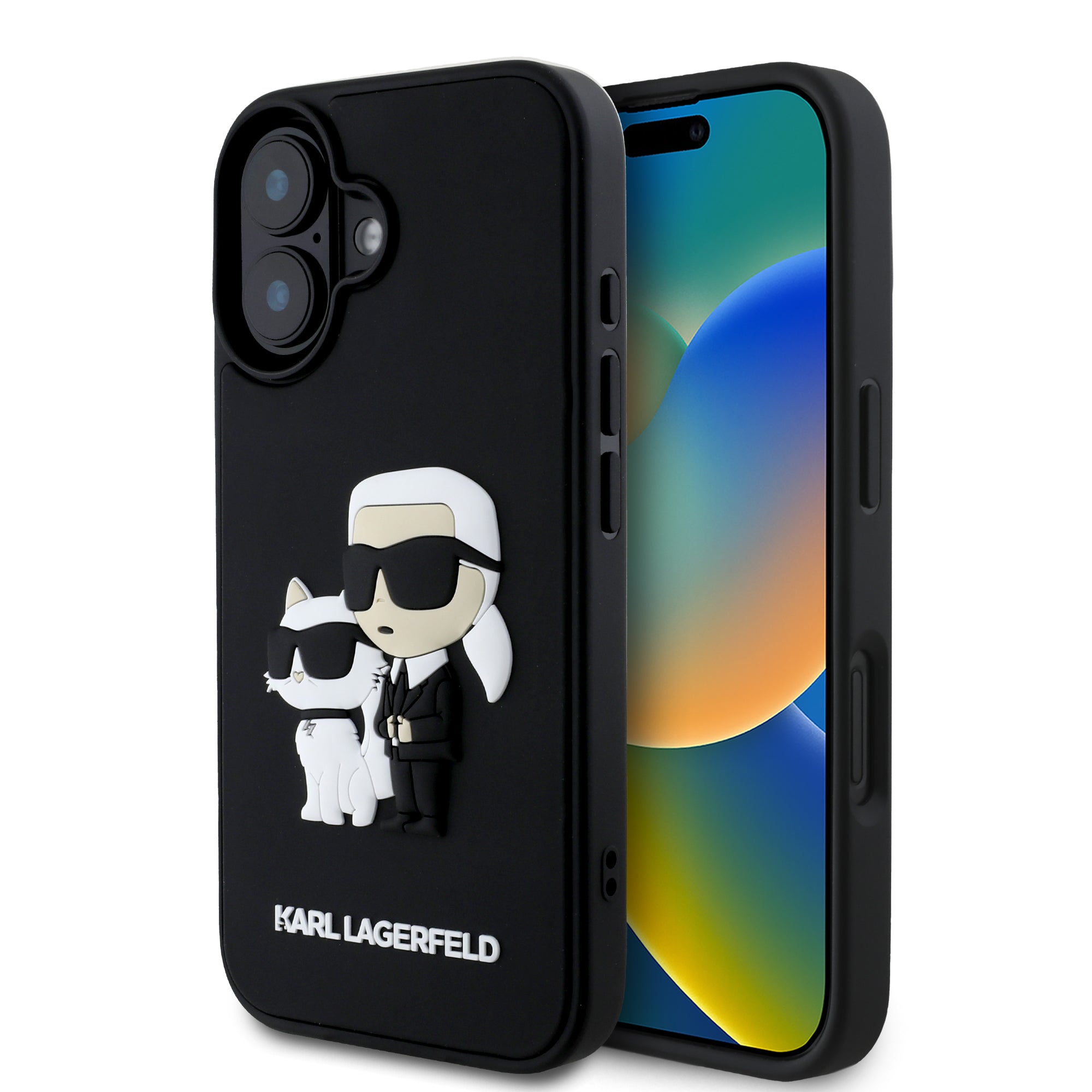 Karl Lagerfeld 3d Rubber Case Karl + Choupette Θήκη Προστασίας Απο Σιλικόνη – Iphone 16 (μαυρο – Klhcp16s3drkcnk) – PhoneBazaar
