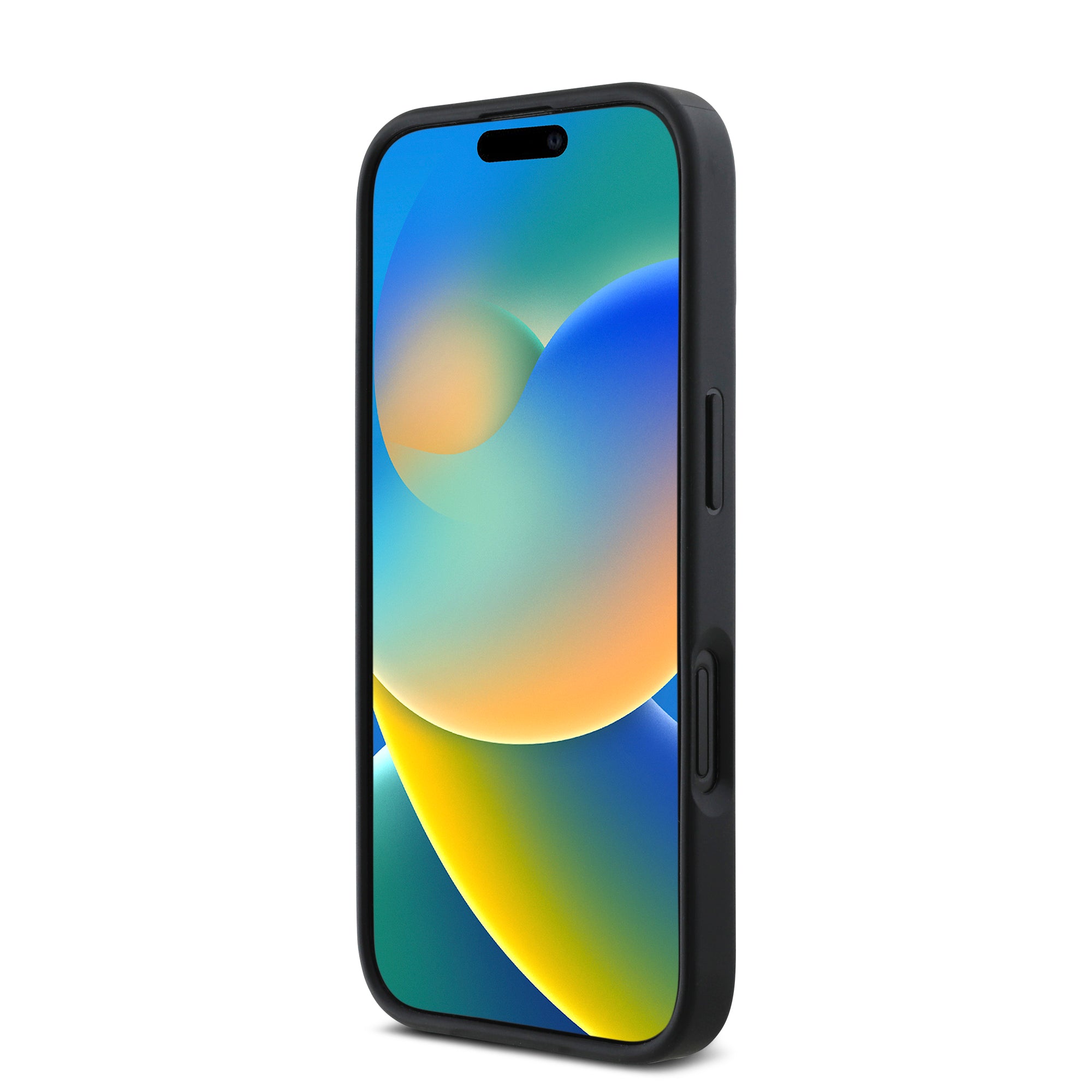 Karl Lagerfeld Ikonik Fixed Glitter Hard Case with Ikonik Metal Logo Θήκη προστασίας από σιλικόνη – iPhone 16 (Glitter Black – KLHCP16SGKNPSK)