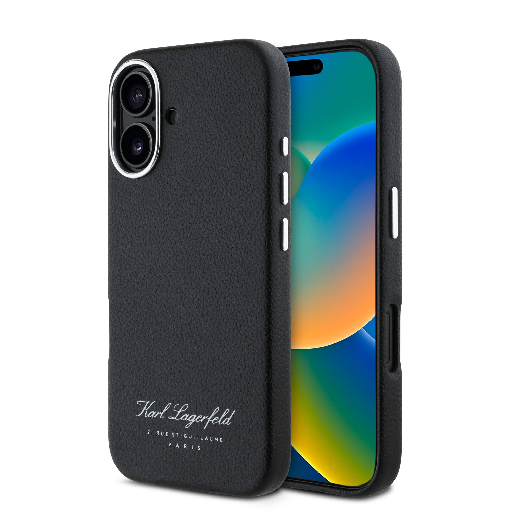 Karl Lagerfeld “Rue St.Guillaume Logo Collection” Θήκη προστασίας από σιλικόνη – iPhone 16 (Μαύρο – KLHCP16SPGWCMKHK) – PhoneBazaar