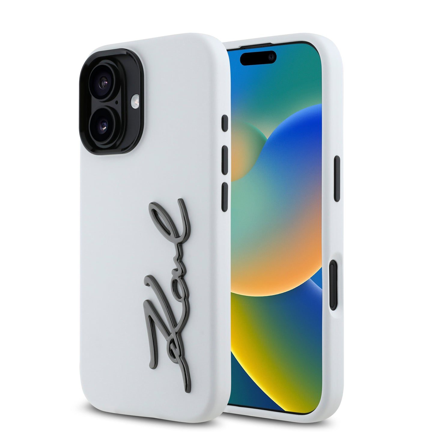 Karl Lagerfeld “Signature Metal Logo Collection” Hard Case Θήκη Προστασίας Από Σιλικόνη – Iphone 16 (Λευκό – Klhcp16Lscmsmvh) – Θήκη για κινητό από το PhoneBazaar.gr