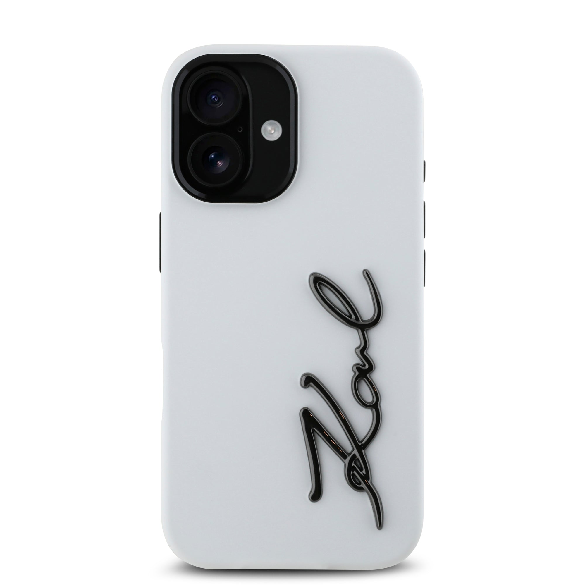 Karl Lagerfeld “Signature Metal Logo Collection” Hard Case Θήκη προστασίας από σιλικόνη – iPhone 16 (Λευκό – KLHCP16LSCMSMVH)
