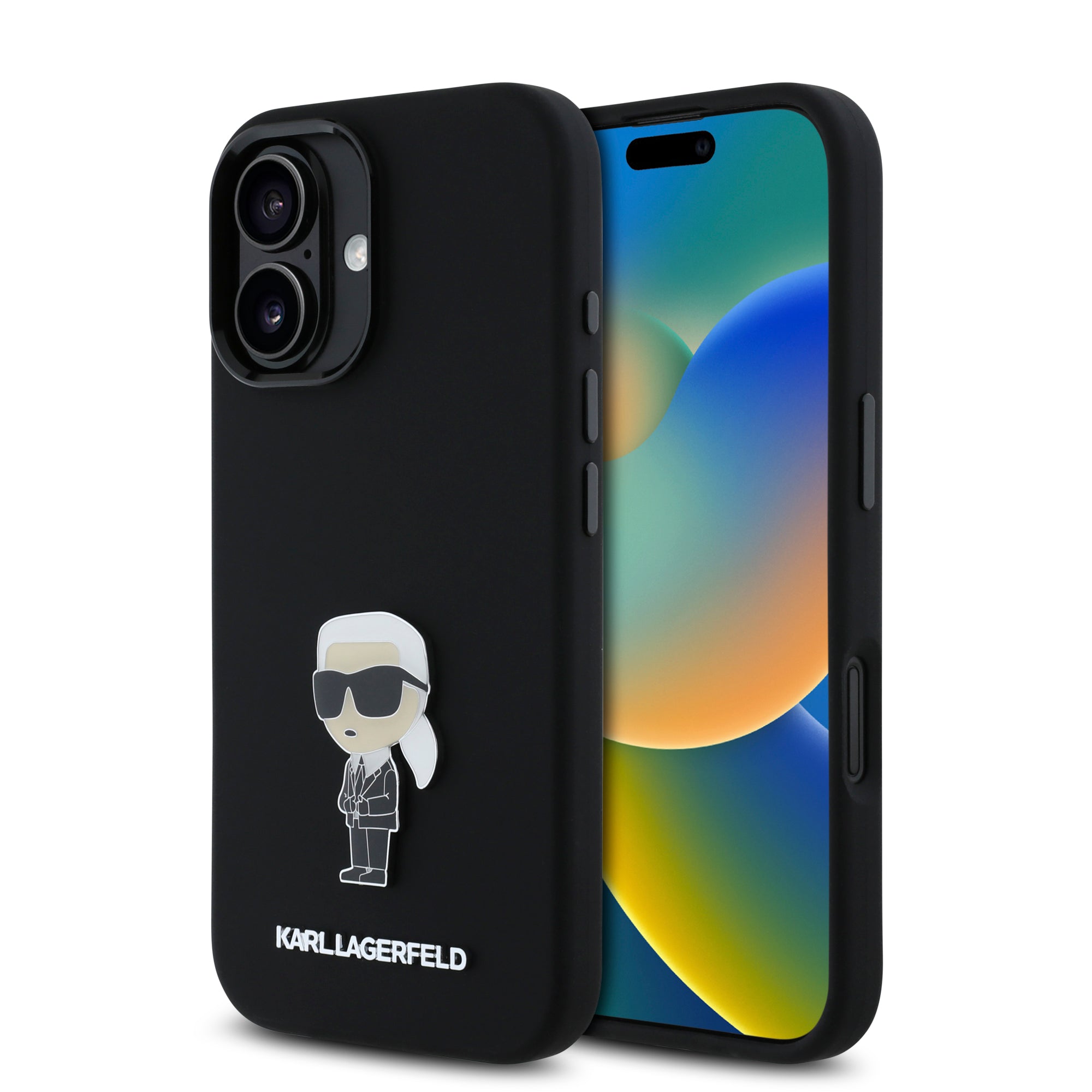Karl Lagerfeld Ikonik Metal Pin Hard Case Θήκη Προστασίας Απο Σιλικόνη – Iphone 16 (μαυρο – Klhcp16ssmhknpk) – PhoneBazaar
