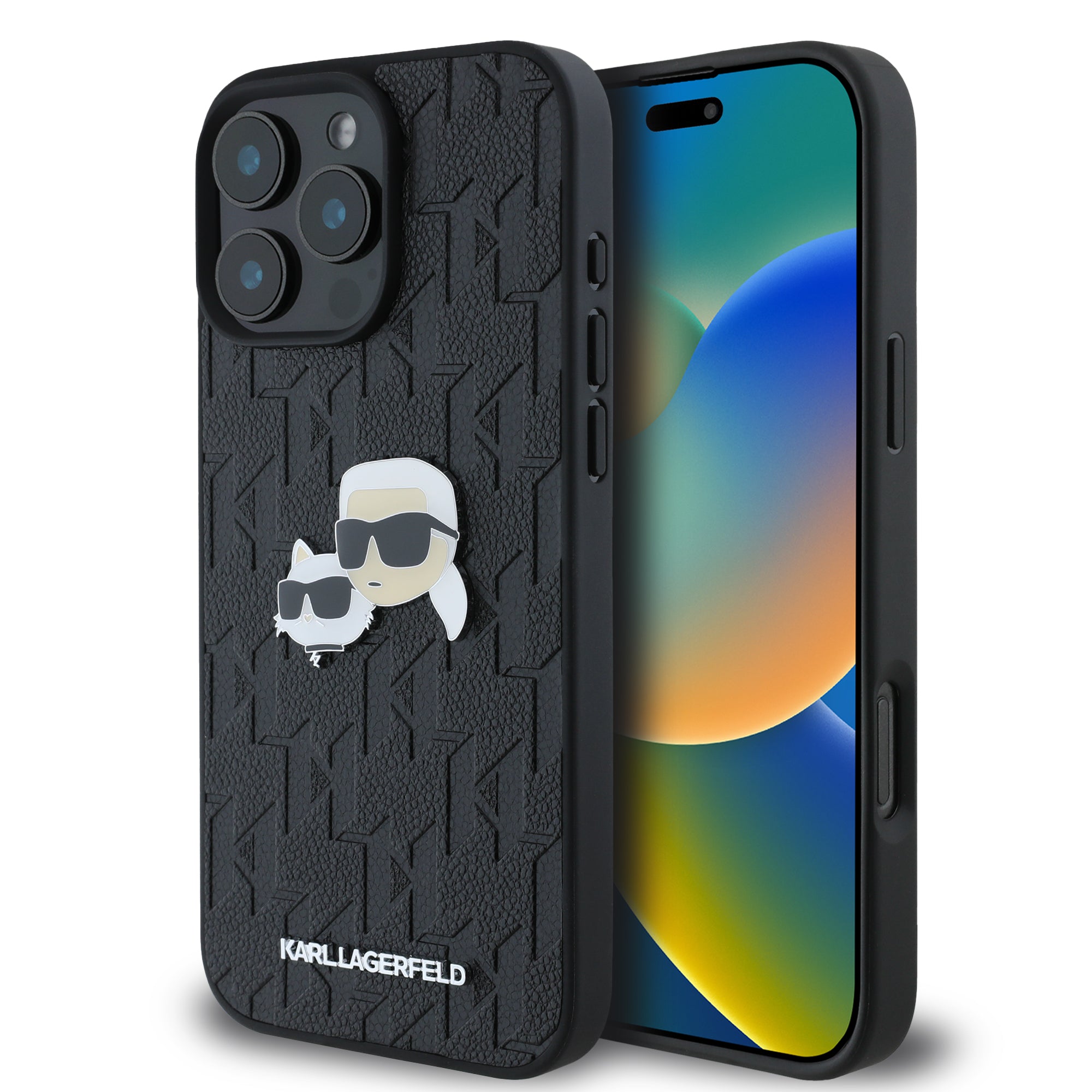 Karl Lagerfeld Monogram Ikonik Patch Saffiano Case Θήκη προστασίας από δερματίνη – iPhone 16 Pro Max (Μαύρο – KLHCP16XPGKLKCPK) – PhoneBazaar