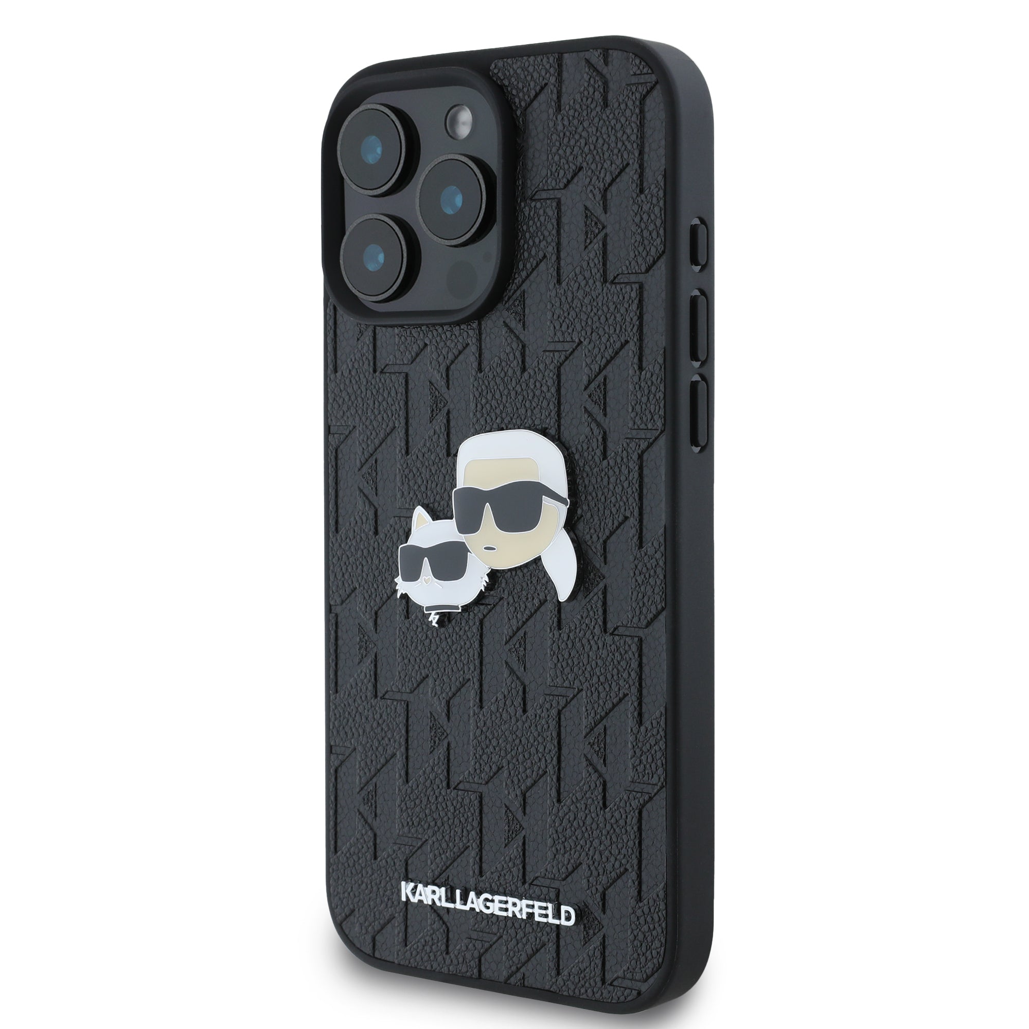 Karl Lagerfeld Monogram Ikonik Patch Saffiano Case Θήκη προστασίας από δερματίνη – iPhone 16 Pro Max (Μαύρο – KLHCP16XPGKLKCPK)