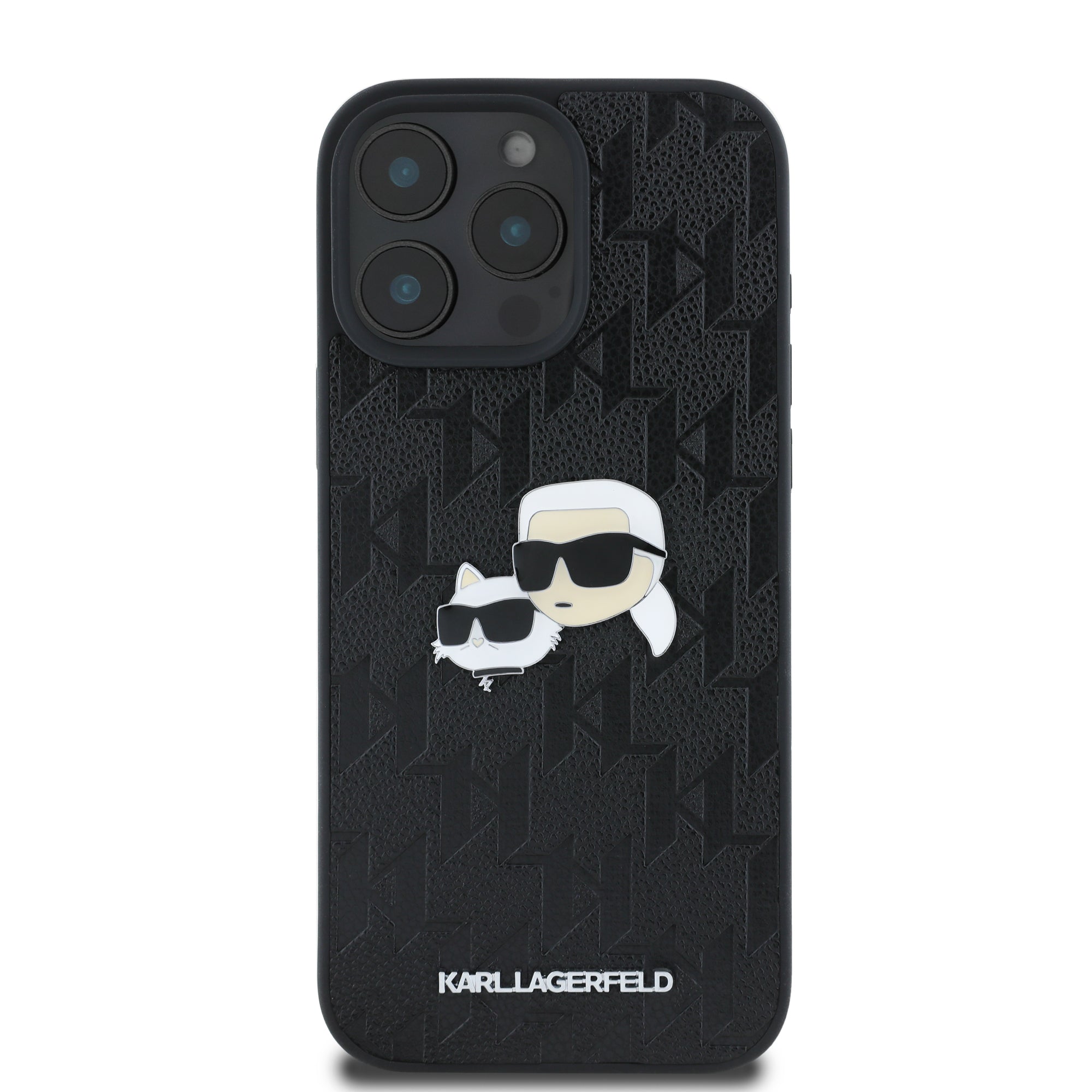 Karl Lagerfeld Monogram Ikonik Patch Saffiano Case Θήκη προστασίας από δερματίνη – iPhone 16 Pro Max (Μαύρο – KLHCP16XPGKLKCPK)