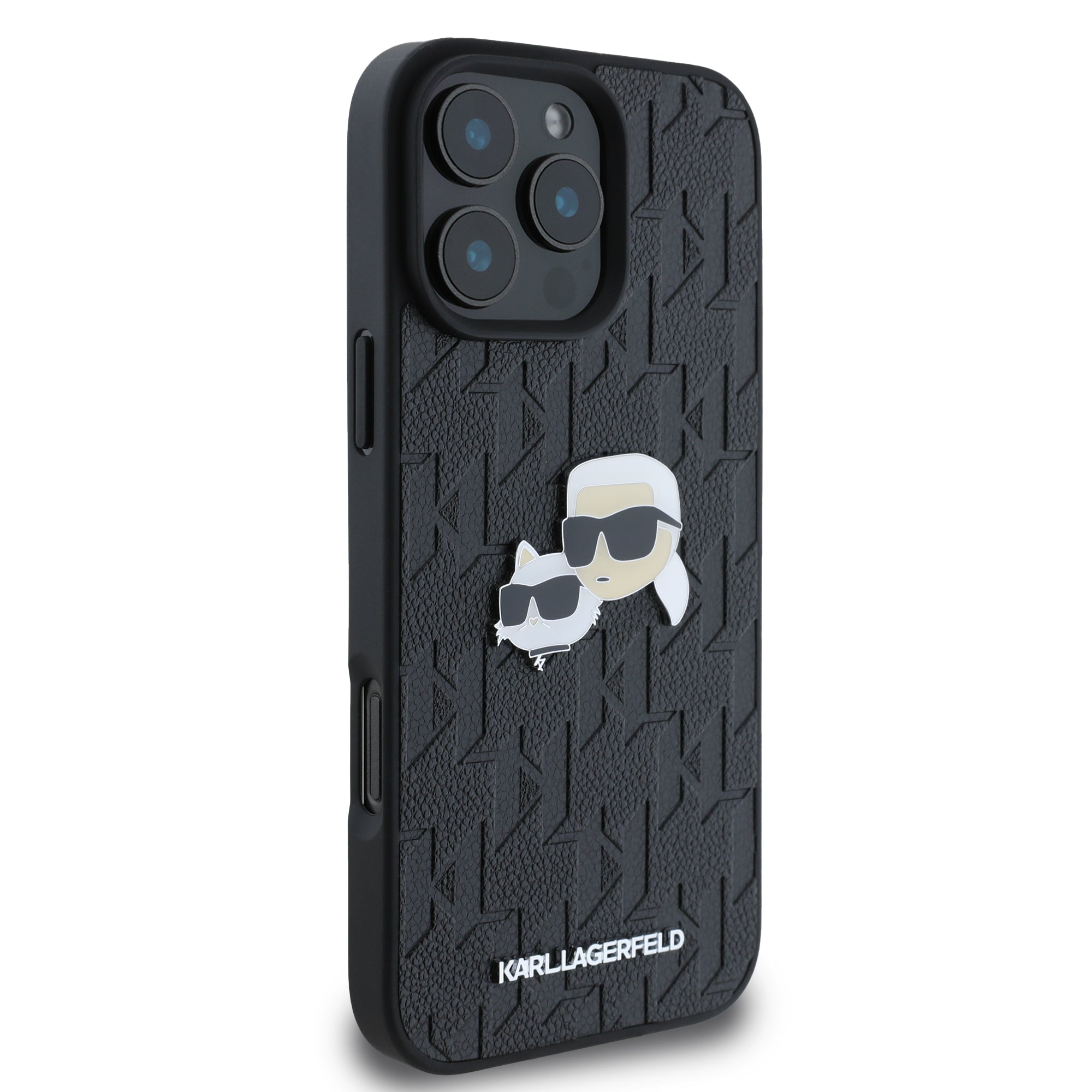 Karl Lagerfeld Monogram Ikonik Patch Saffiano Case Θήκη προστασίας από δερματίνη – iPhone 16 Pro Max (Μαύρο – KLHCP16XPGKLKCPK)