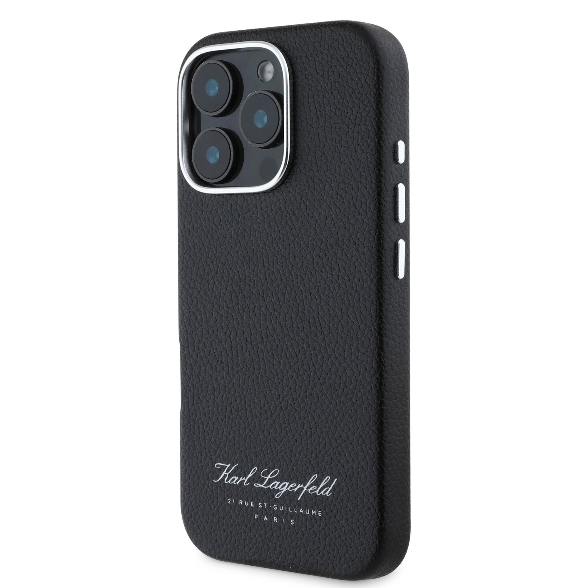 Karl Lagerfeld “Rue St.Guillaume Logo Collection” Θήκη προστασίας από σιλικόνη – iPhone 16 Pro Max (Μαύρο – KLHCP16XPGWCMKHK)